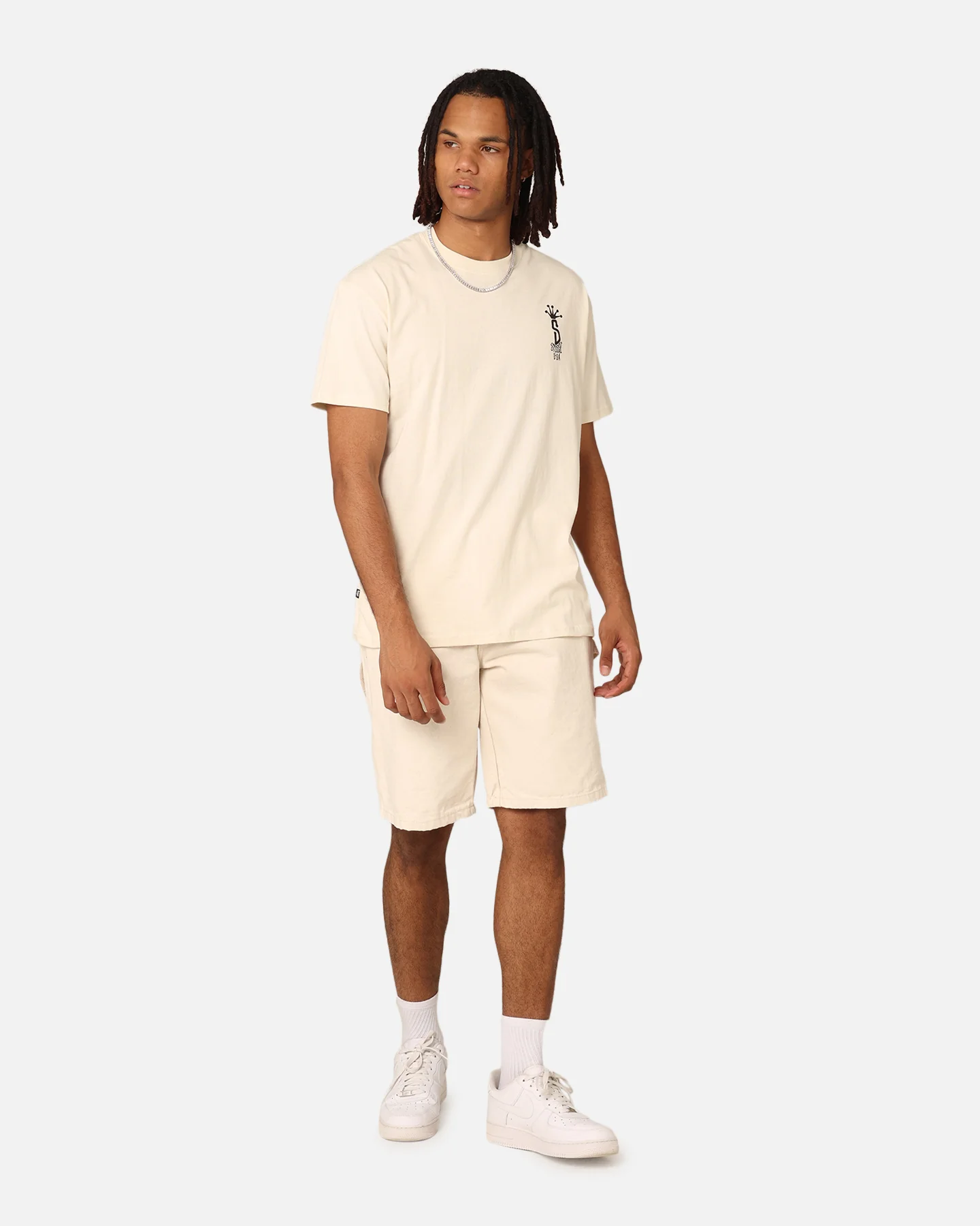 Stussy Big S LCB T-Shirt Cream - Image 8