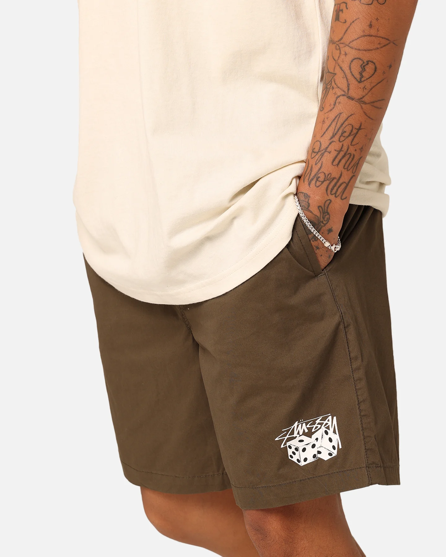 Stussy Designs Dice Beach Shorts Dusty Green - Image 4