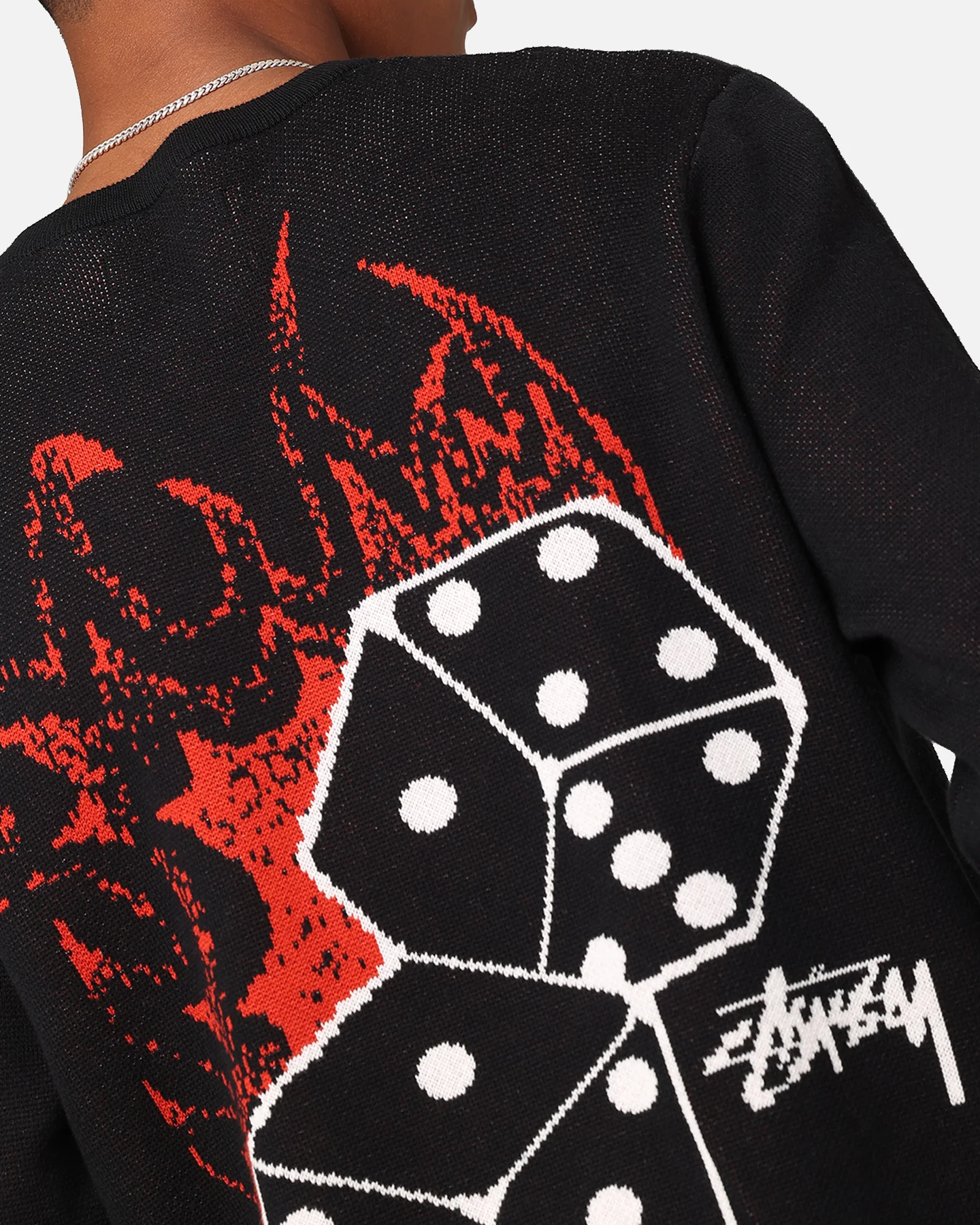 Stussy Fire Dice Sweater Black - Image 7