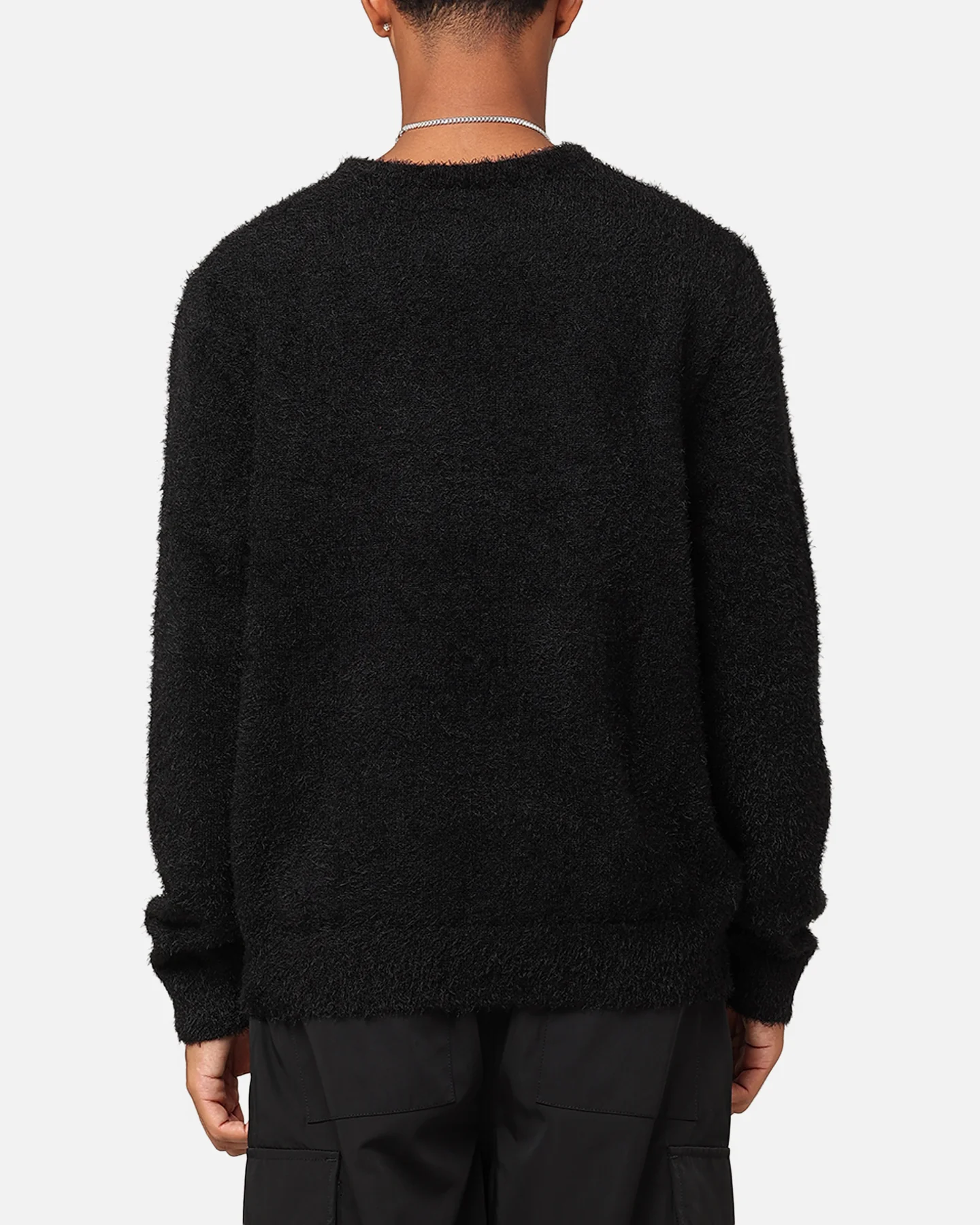 Stussy Fluffy Sweater Black - Image 5