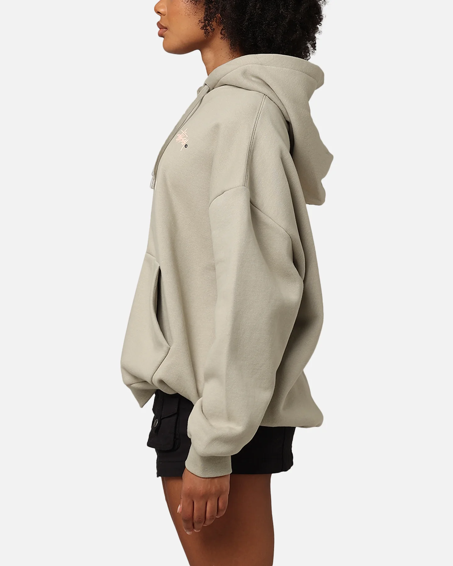 Stussy Graffiti LCB Full Zip Hoodie Pigment Olive - Image 6