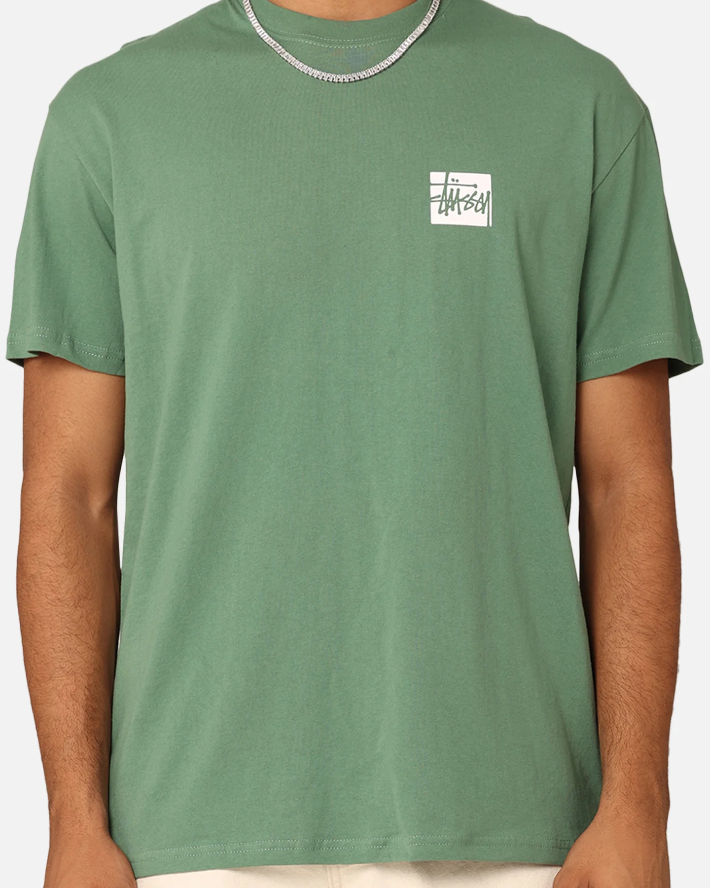 Stussy Square LCB T-Shirt Green - Image 4