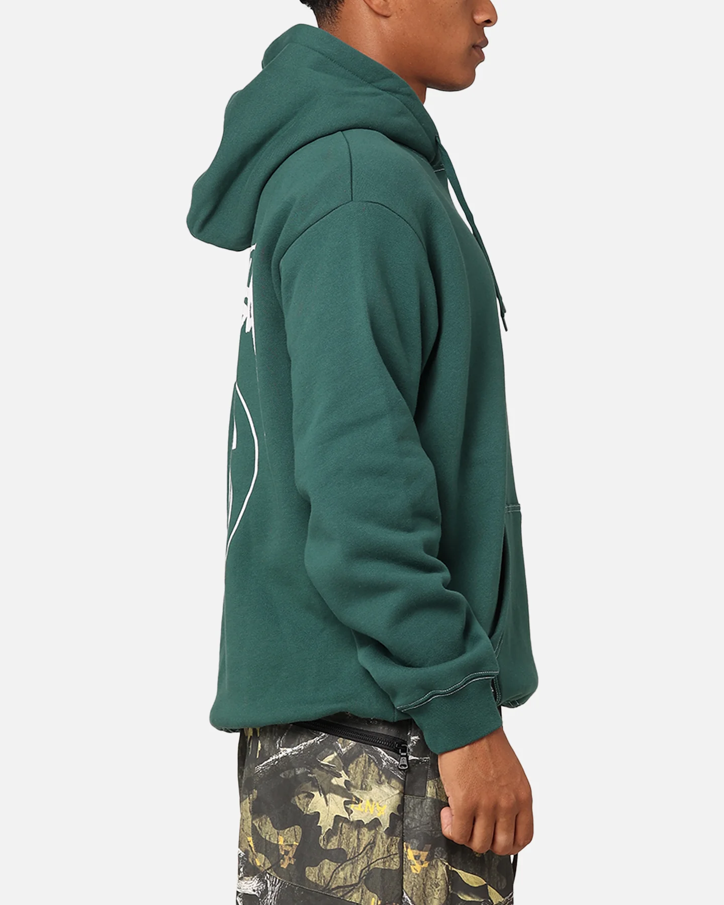 Stussy SS Link Fleece Hoodie Forest - Image 5
