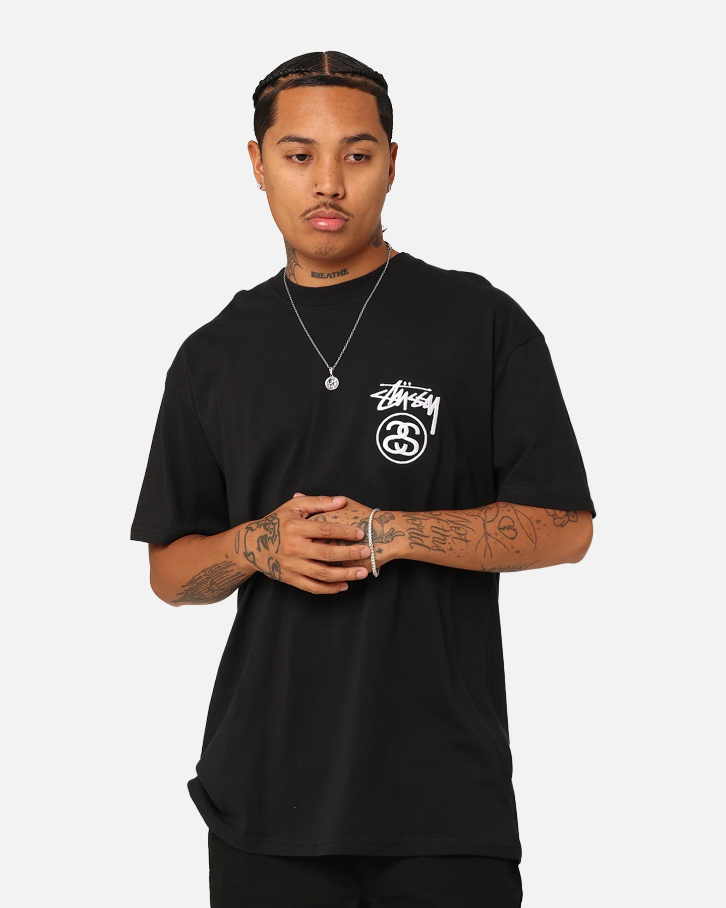Stussy SS Link T-Shirt Black/White - Image 2