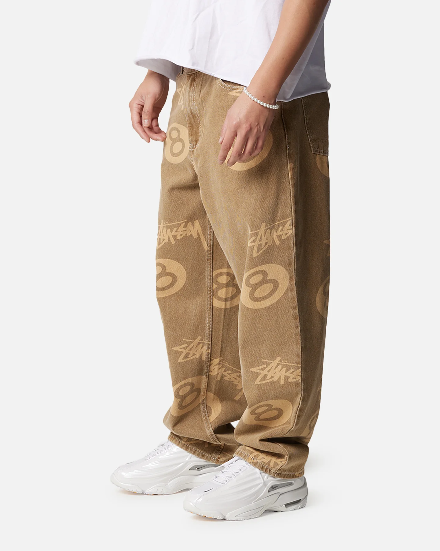 Stussy Stock 8 Ball Jeans Tan Denim - Image 5