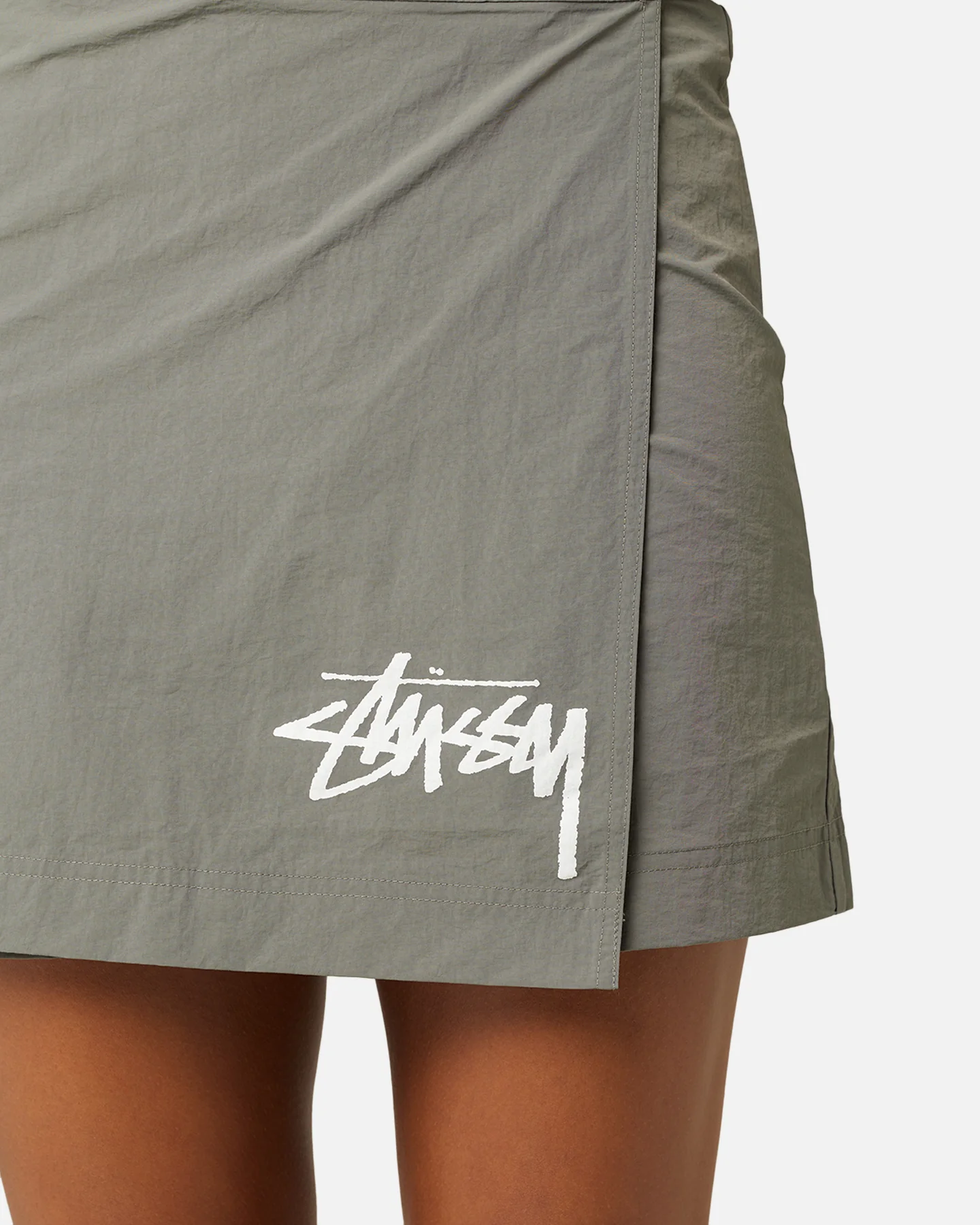 Stussy Women's Graffiti Wrap Skirt Olive - Image 7