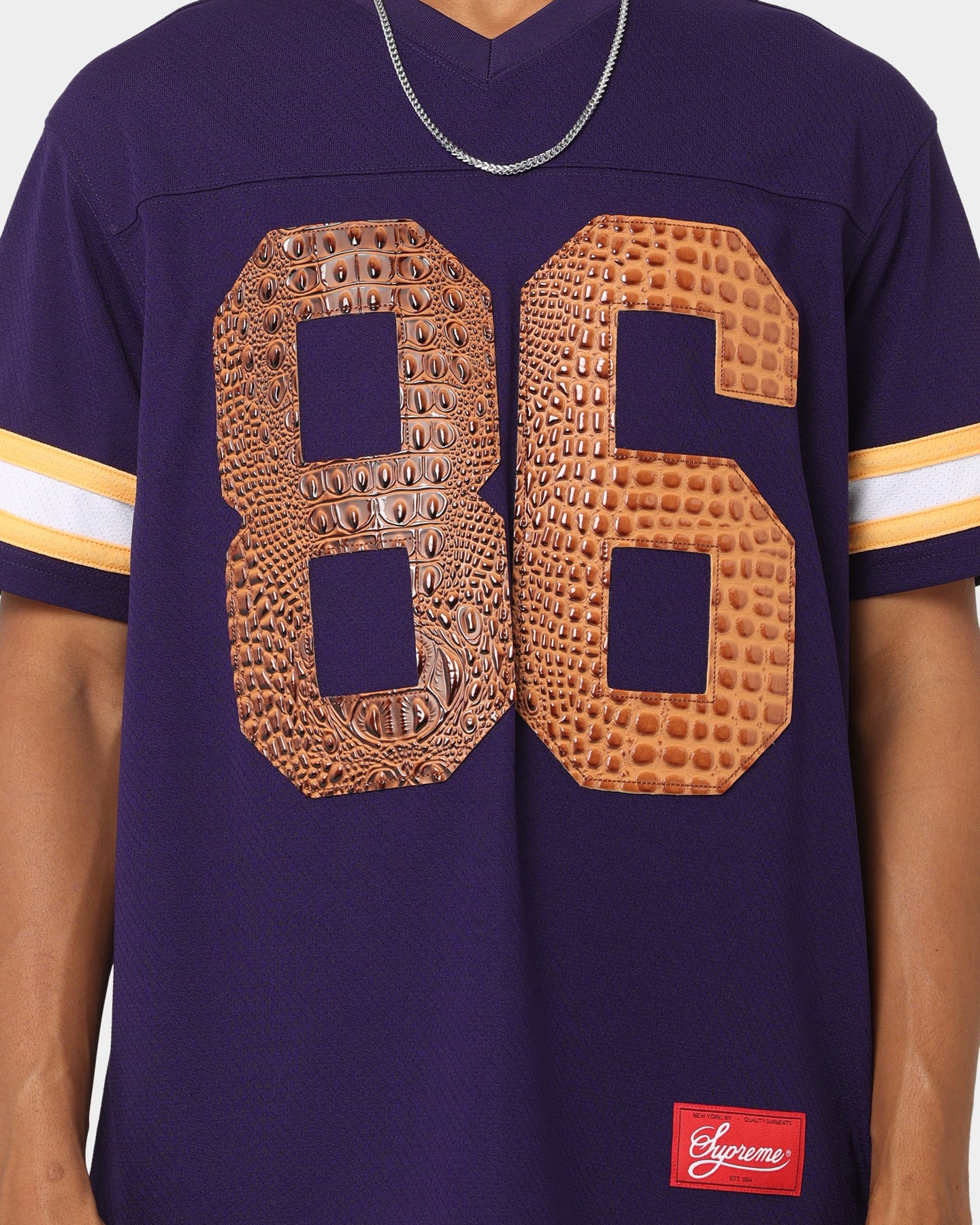 Supreme Faux Croc Football Jersey Purple - Image 5