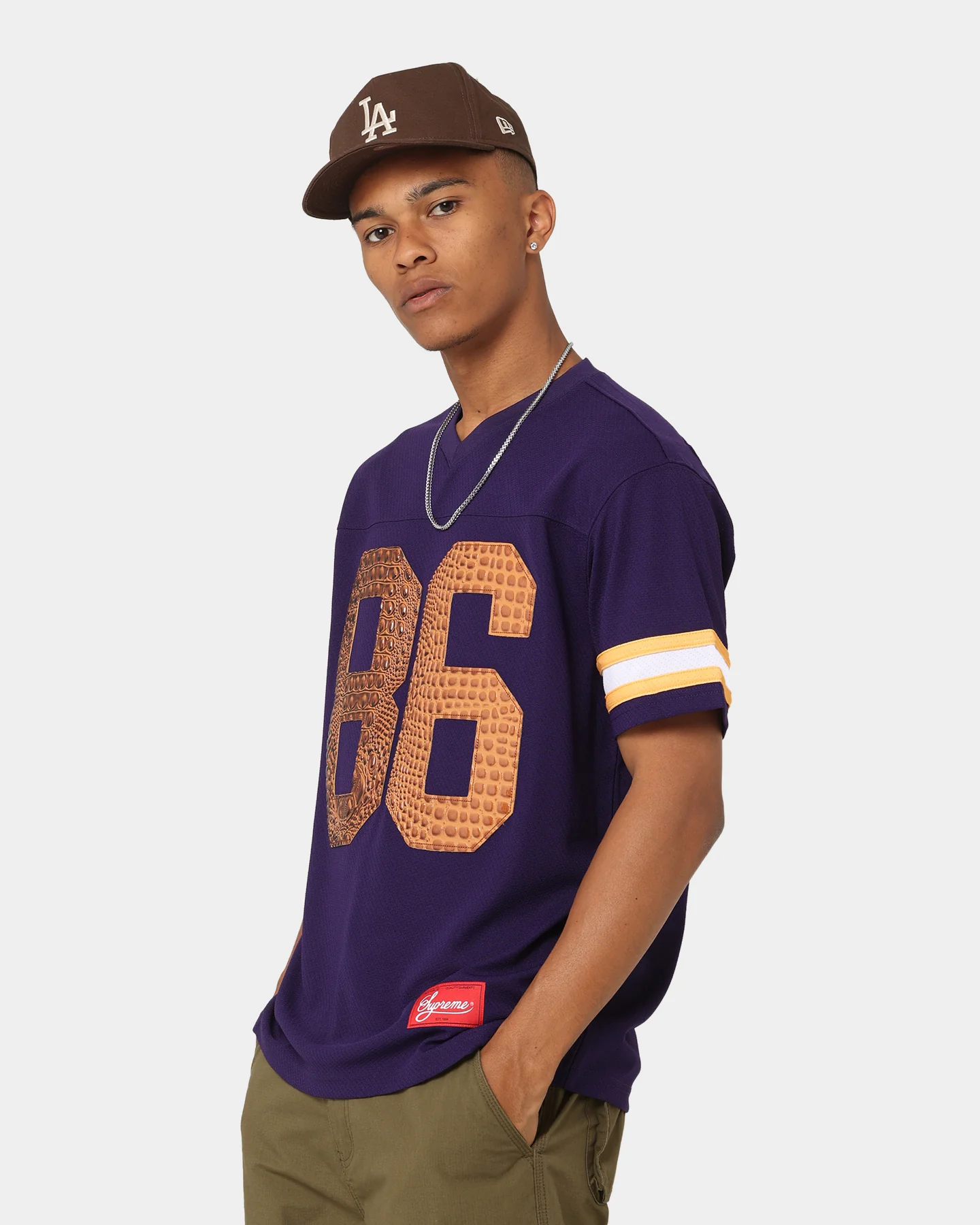 Supreme Faux Croc Football Jersey Purple - Image 8