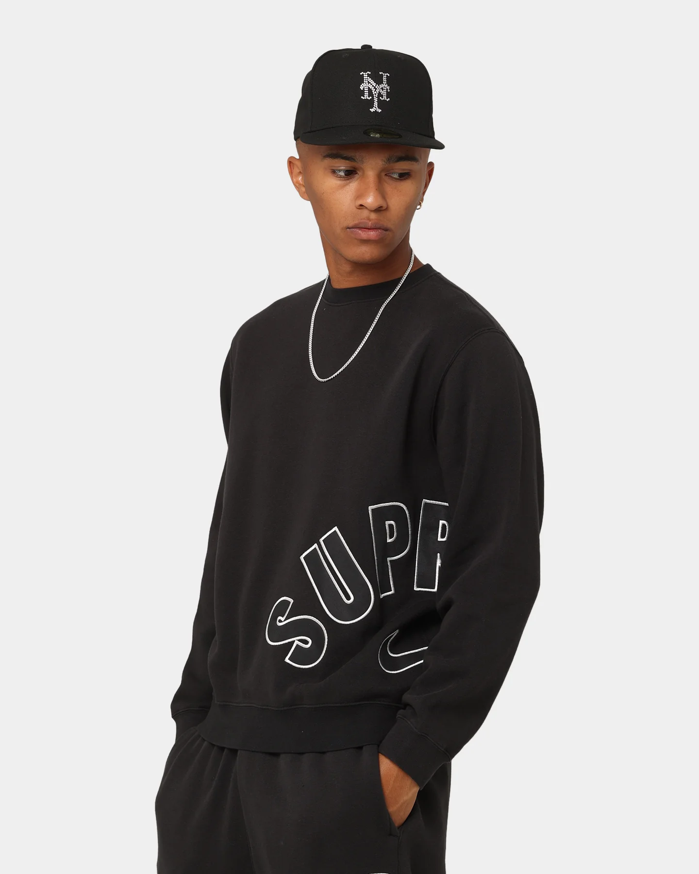 Supreme X Nike Arc Crewneck Black - Image 2