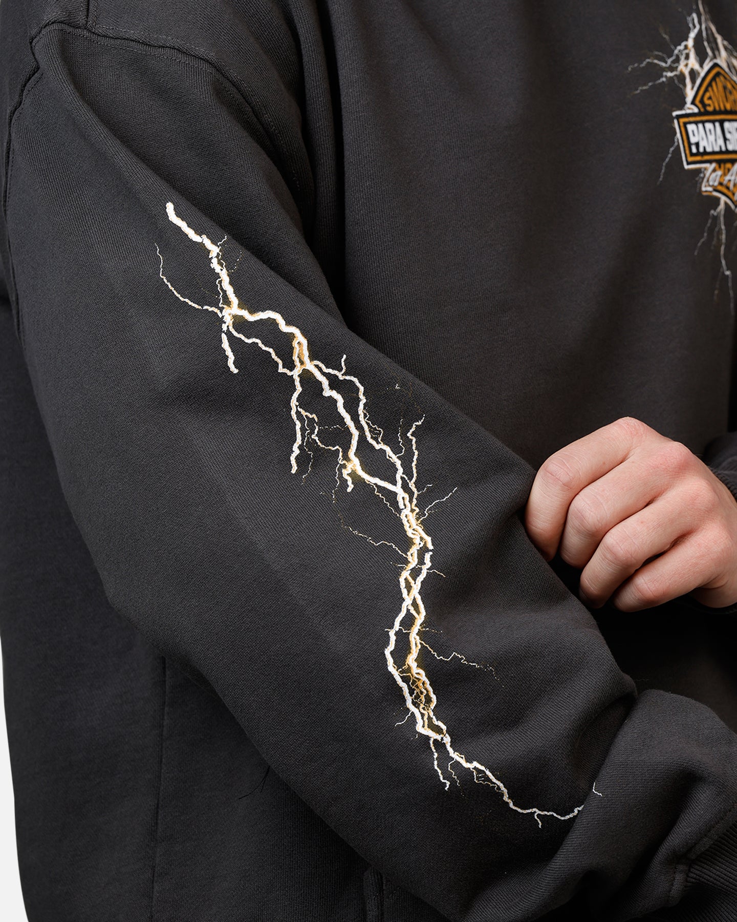 Sworn To Us Interstate Lighting 'Outlaw Spirit' Hoodie Washed Black - Image 7