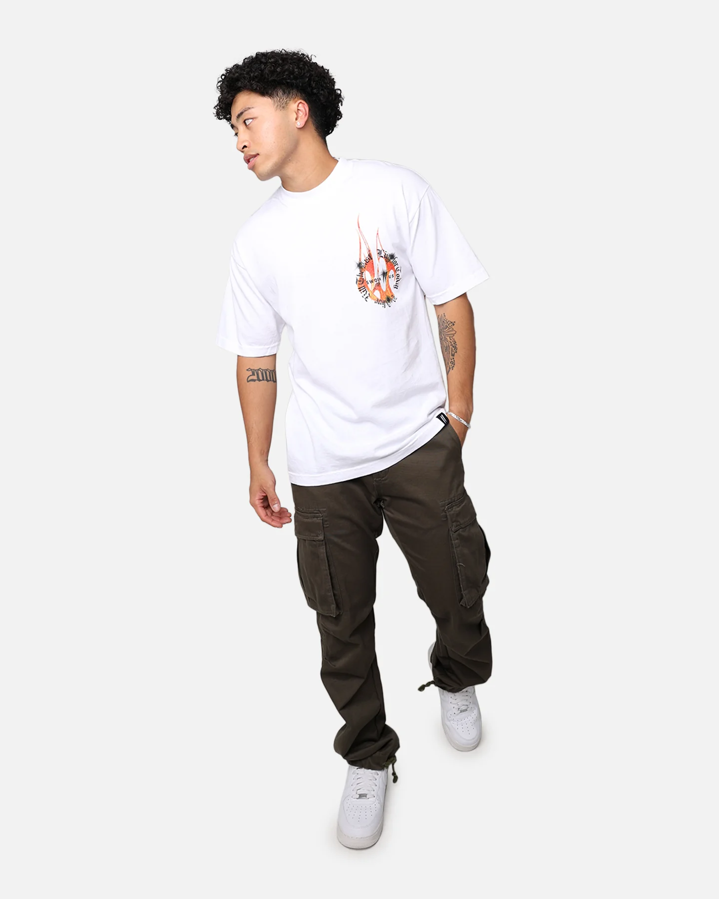 Sworn To Us Pyro Angel T-Shirt White - Image 3