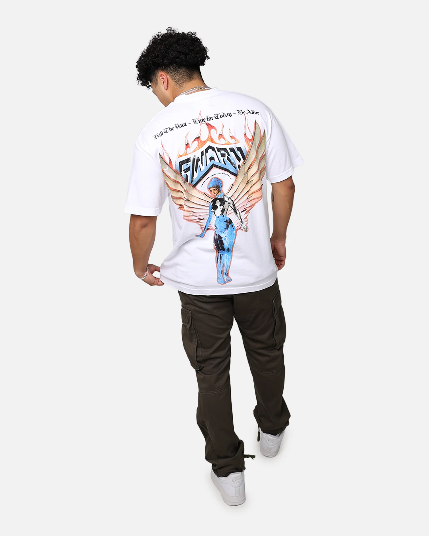 Sworn To Us Pyro Angel T-Shirt White - Image 8