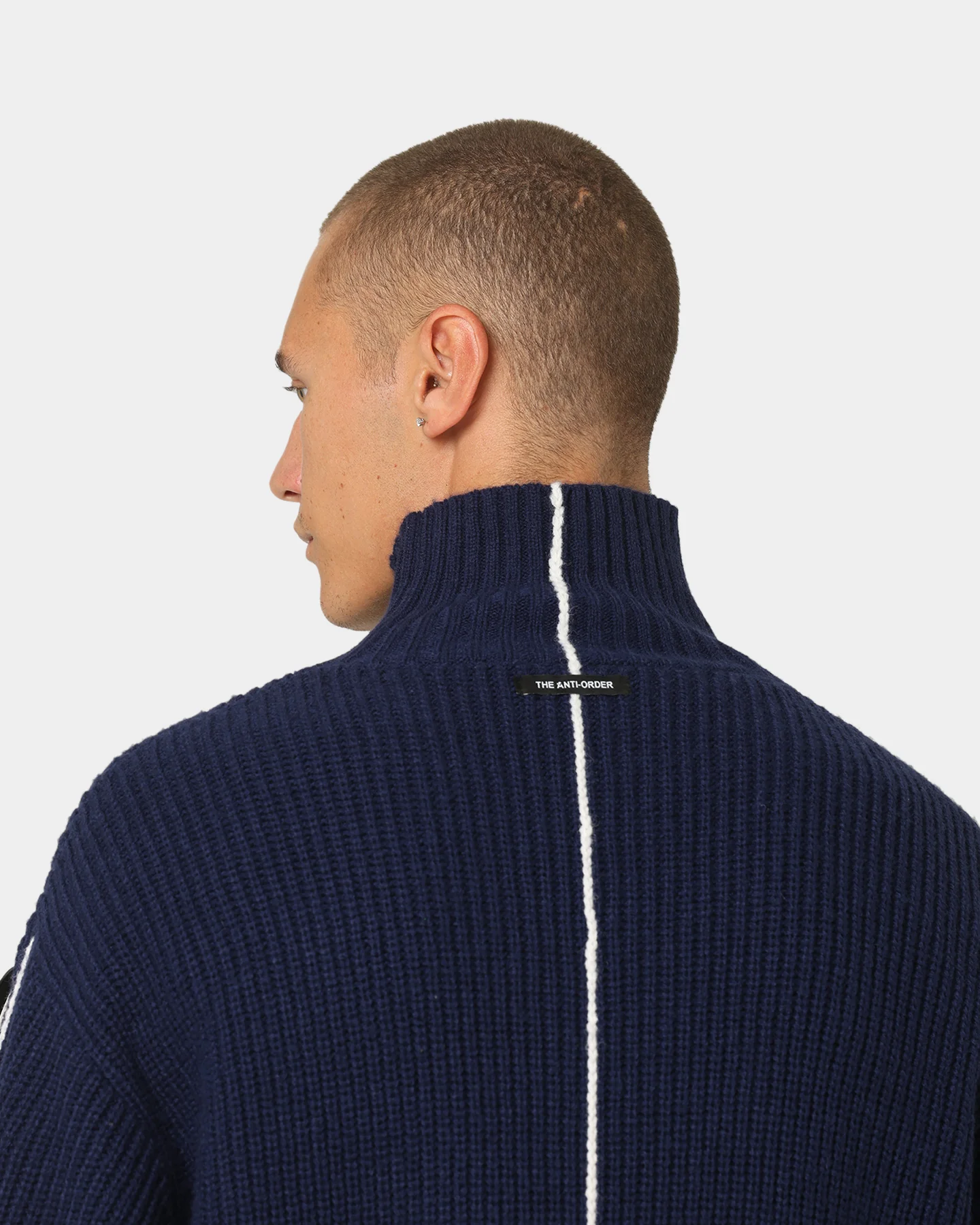 The Anti Order Affiliated High Neck Sweater Dark Navy/White - Image 8