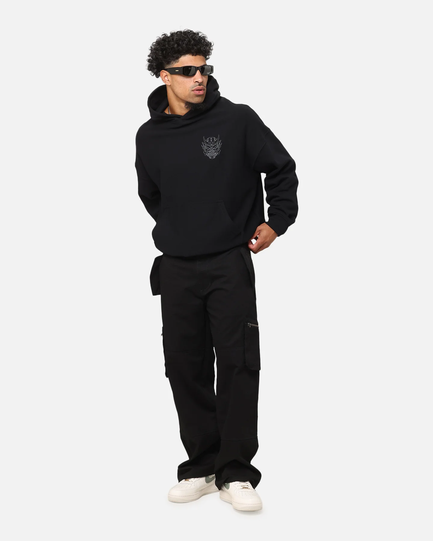 The Anti Order Akuma Boxy Hoodie Black/Grey - Image 4