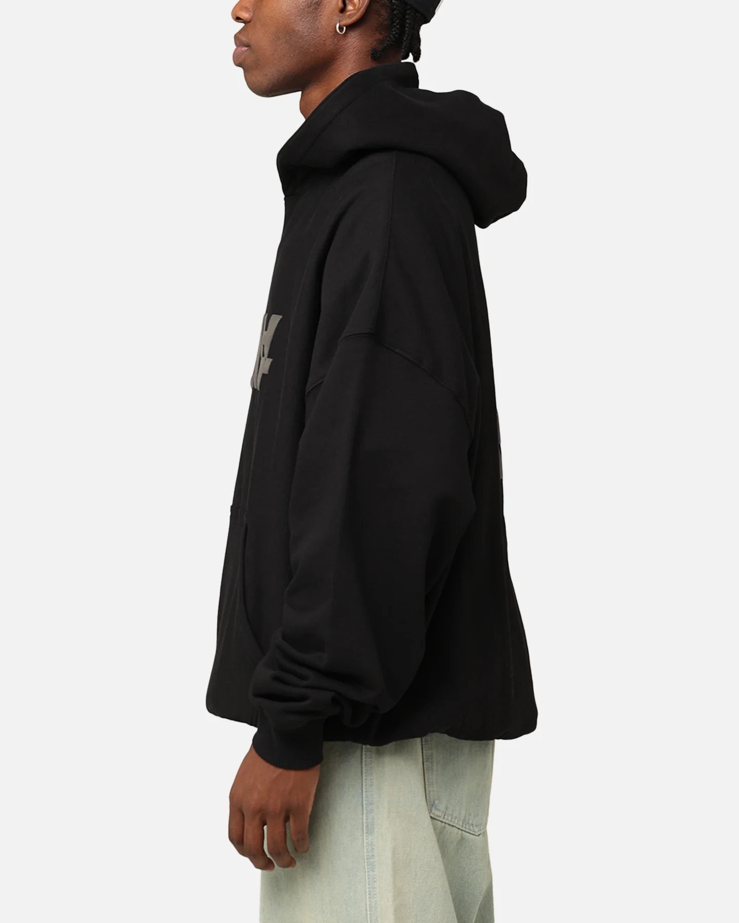 The Anti Order Anti Logo Boxy Hoodie Black - Image 6