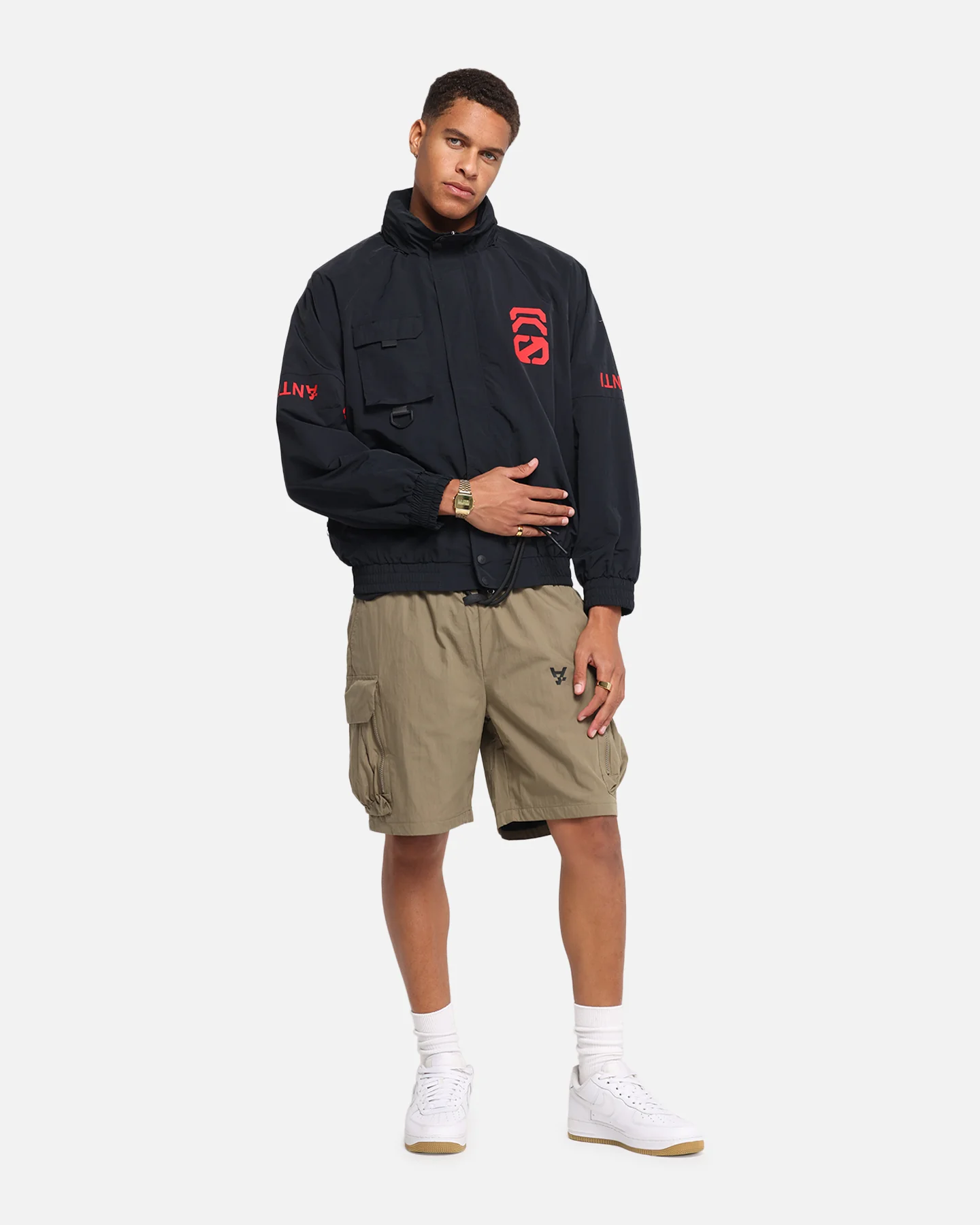 The Anti Order Anti Military Cargo Shorts Dark Taupe - Image 2