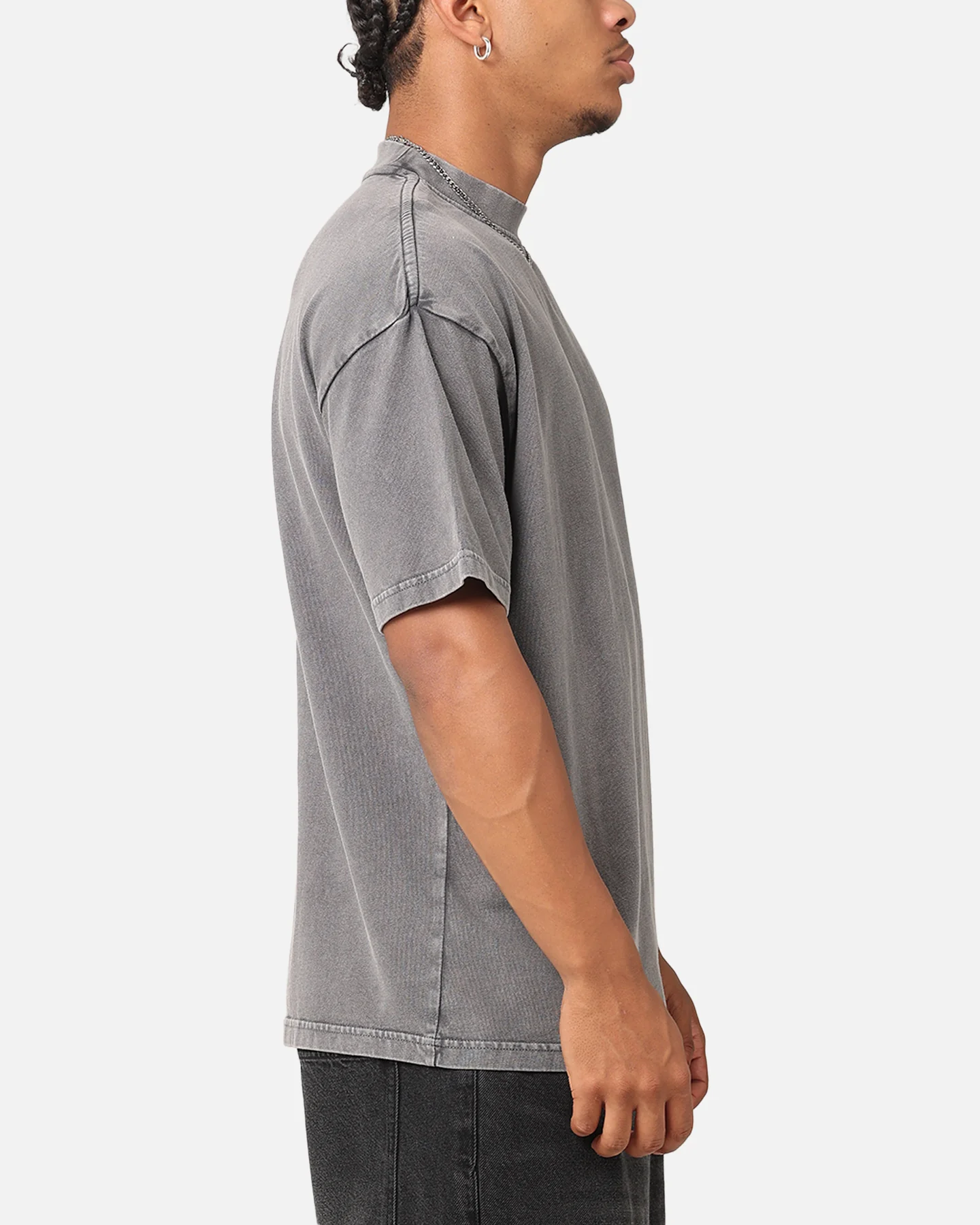 The Anti Order Anti XY Mock Neck T-Shirt Washed Charcoal - Image 3