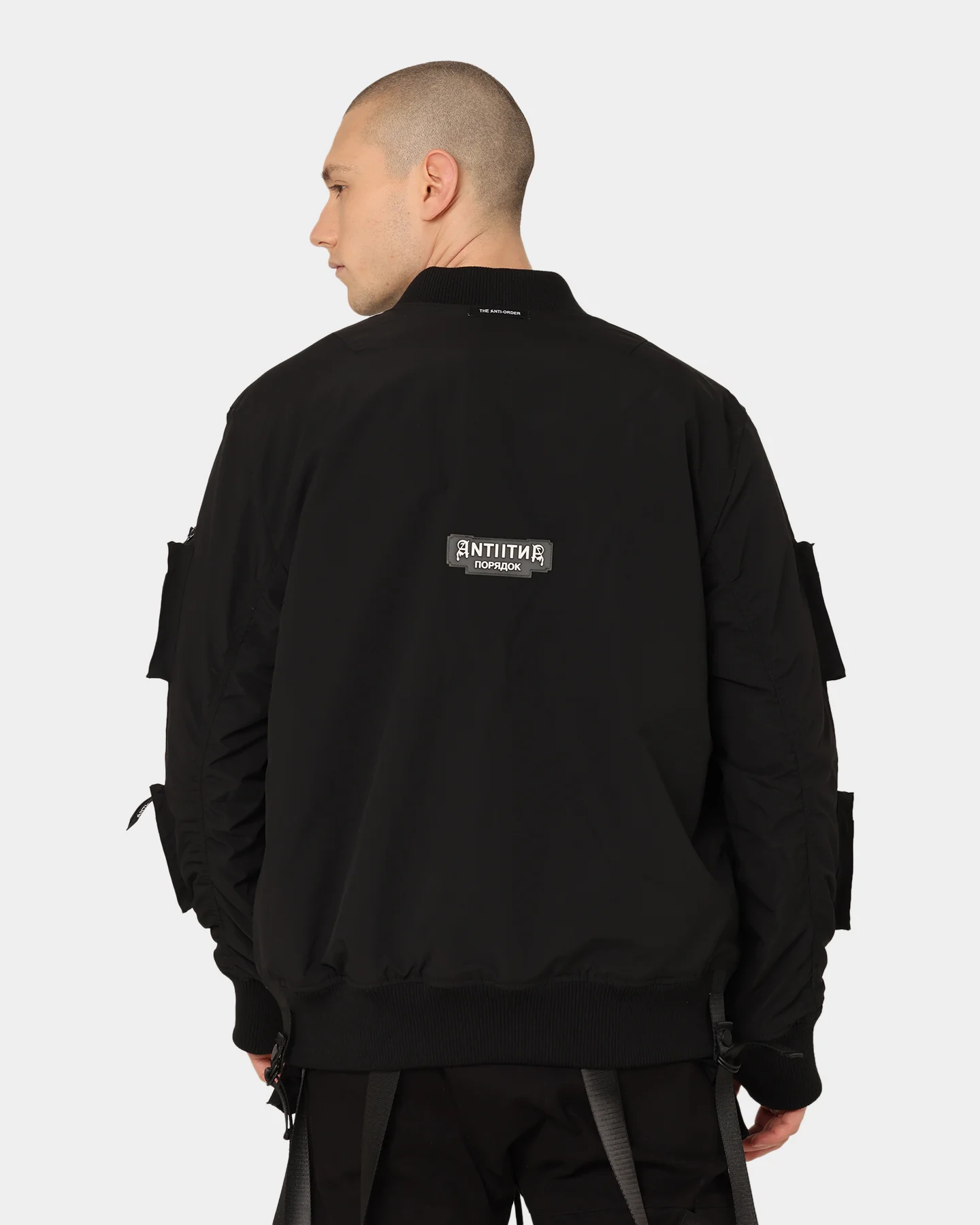 The Anti Order Glasnost Bomber Jacket Black/Bone - Image 13