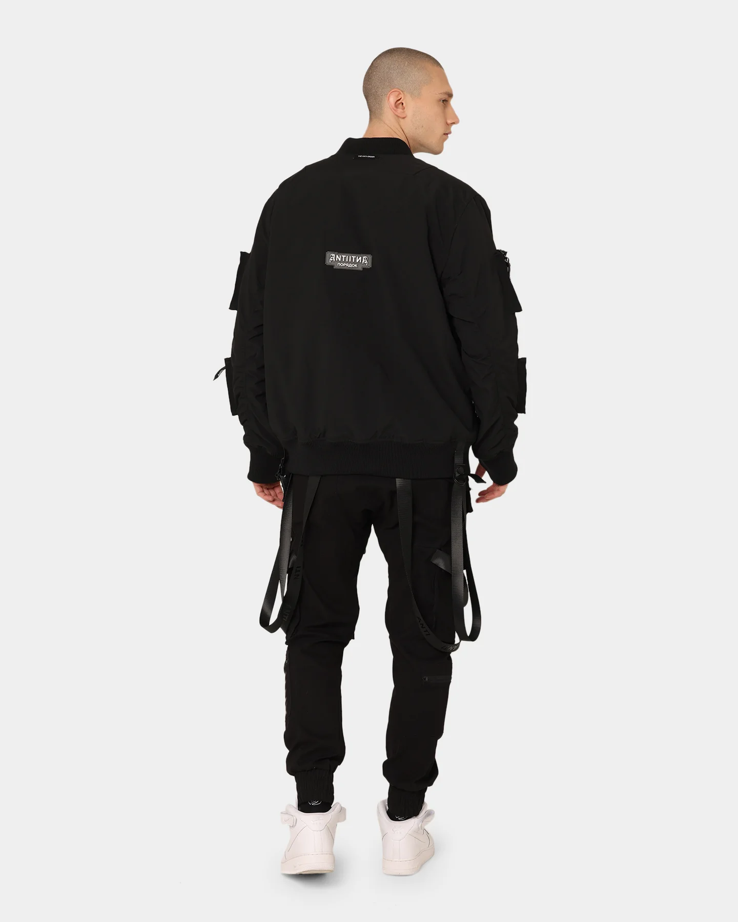 The Anti Order Glasnost Bomber Jacket Black/Bone - Image 3