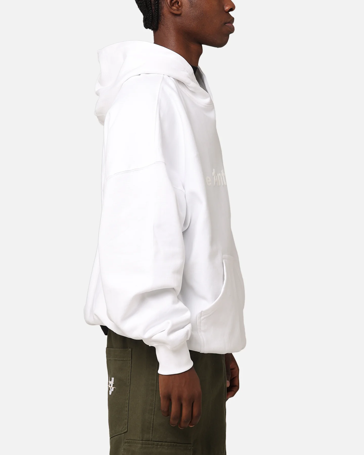 The Anti Order Logo Boxy Hoodie White - Image 4