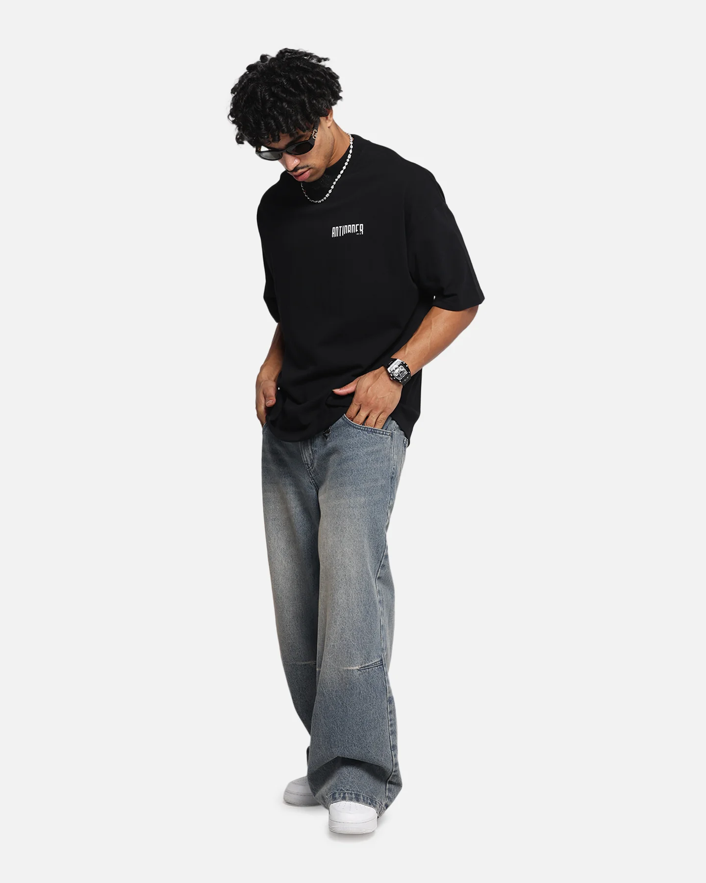 The Anti Order Ryuken Mock Neck T-Shirt Black - Image 4