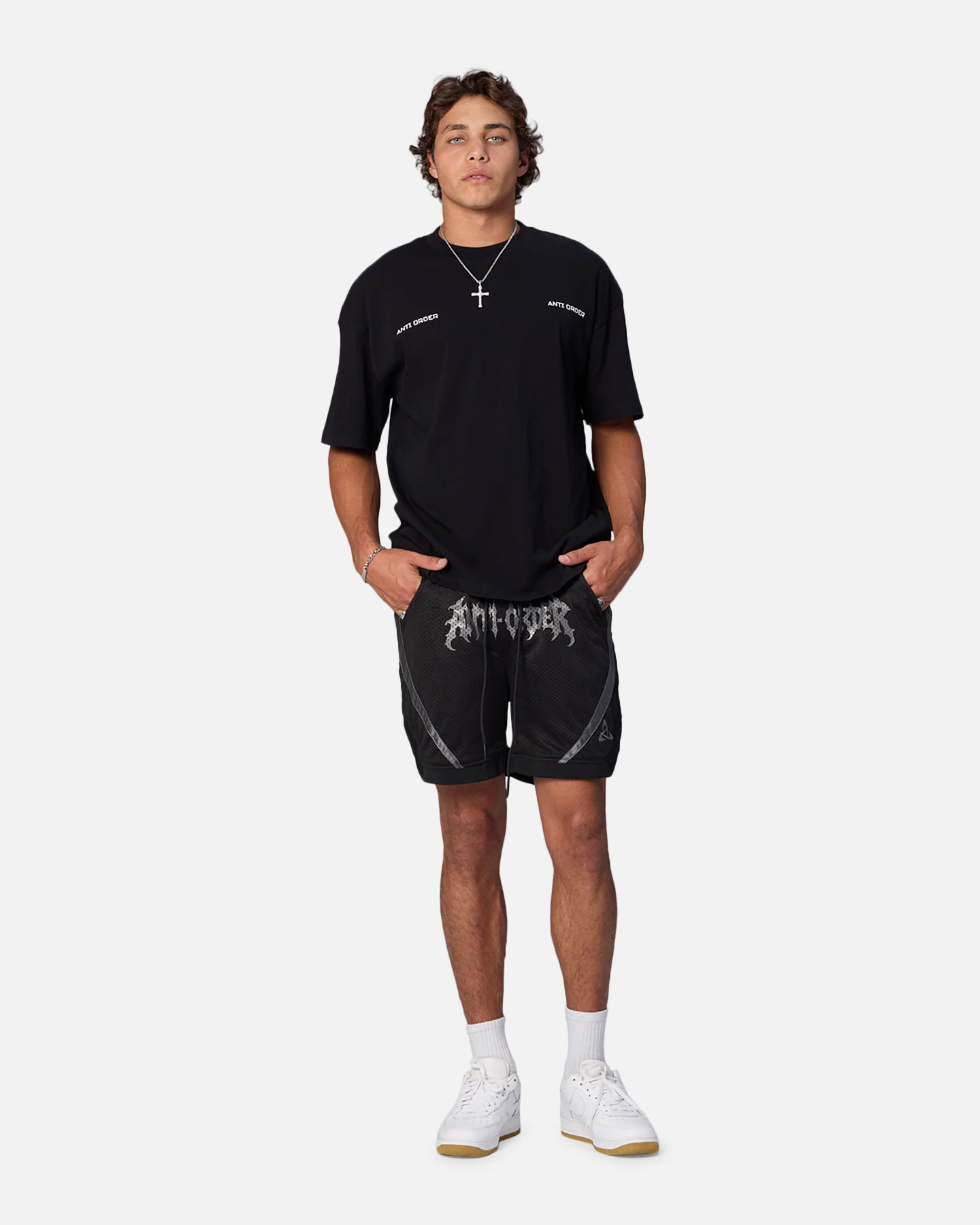 The Anti Order Sparta Mesh Basketball Shorts Black/Grey - Image 2