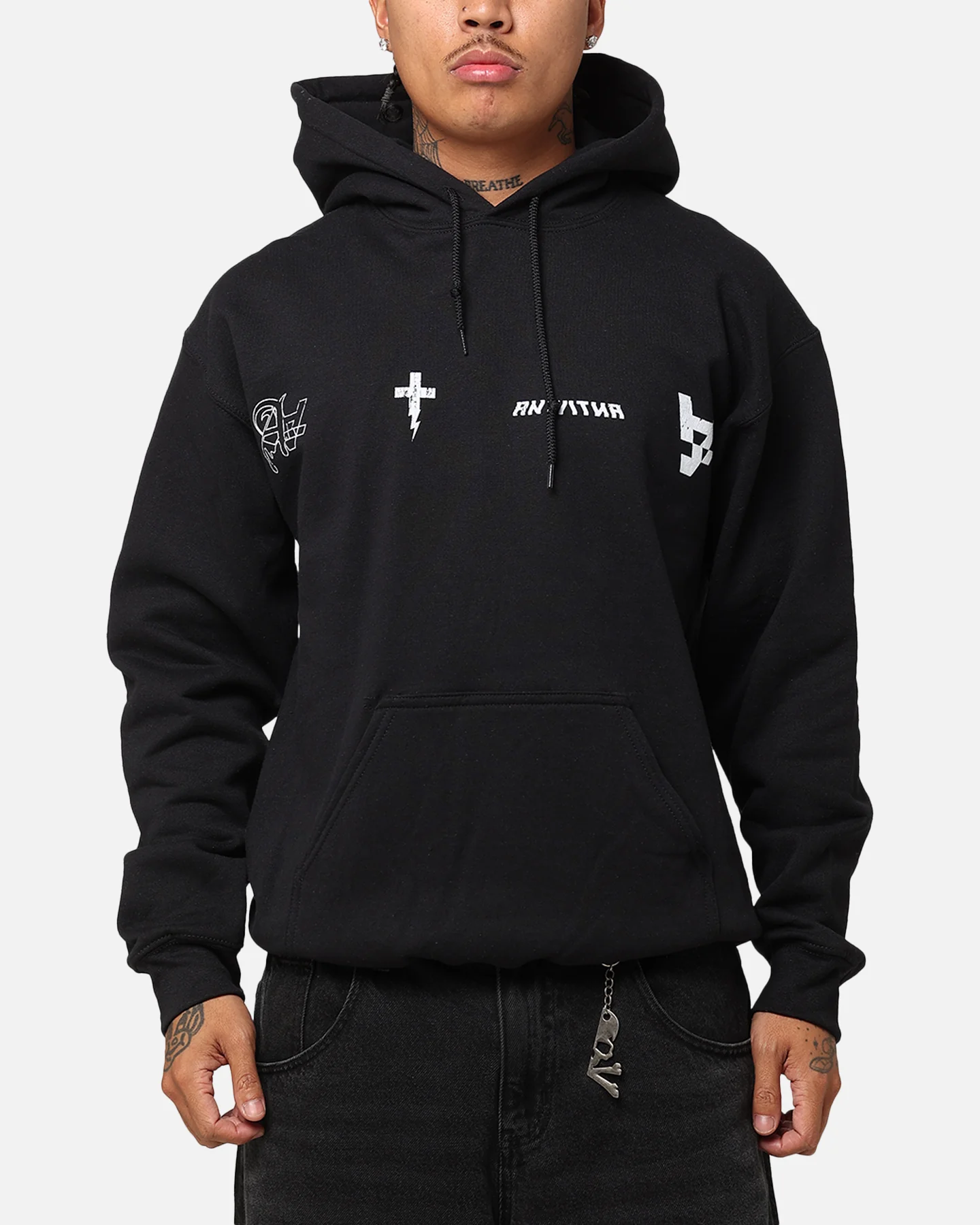 The Anti Order Stacked Hoodie Black/White - Image 2
