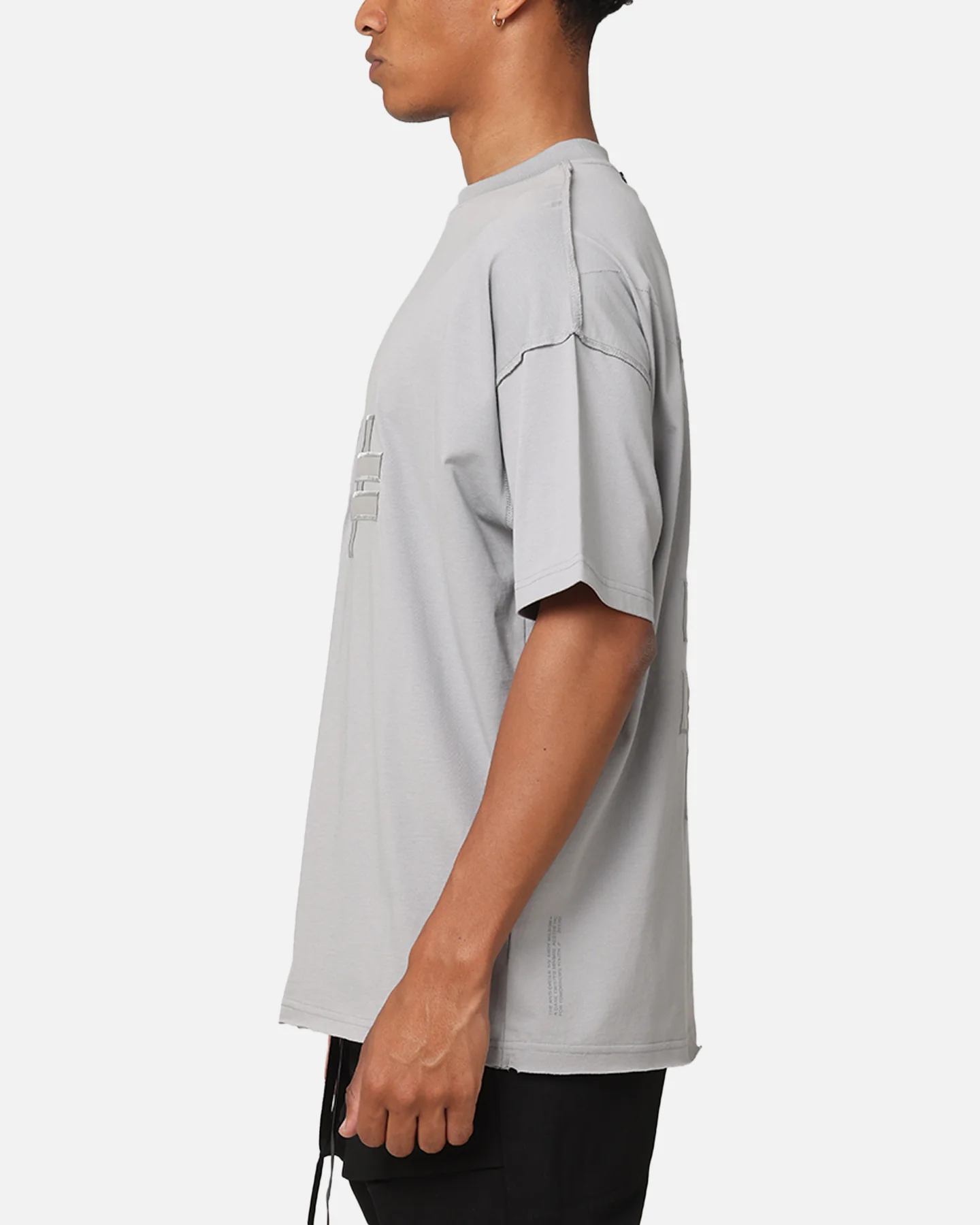 The Anti Order Symbolism Non Seam Oversized T-Shirt Gray - Image 6