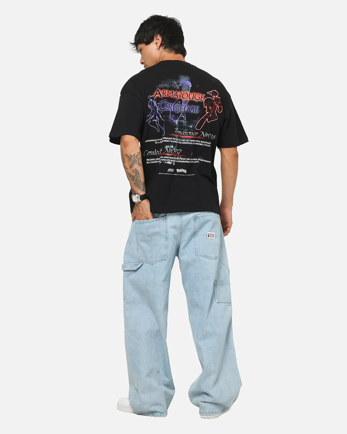 The Pokémon Collection By 73Studio Armarouge And Ceruledge T-Shirt Black - Image 4