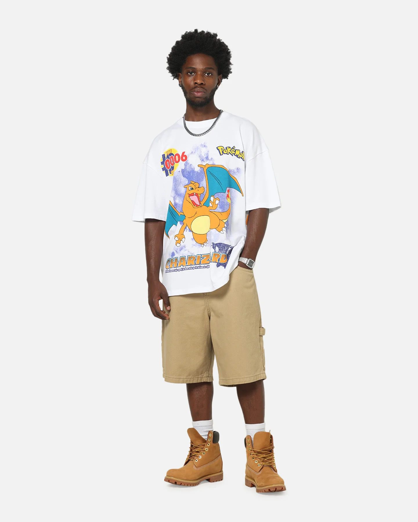 The Pokémon Collection By 73Studio Charizard T-Shirt White - Image 3