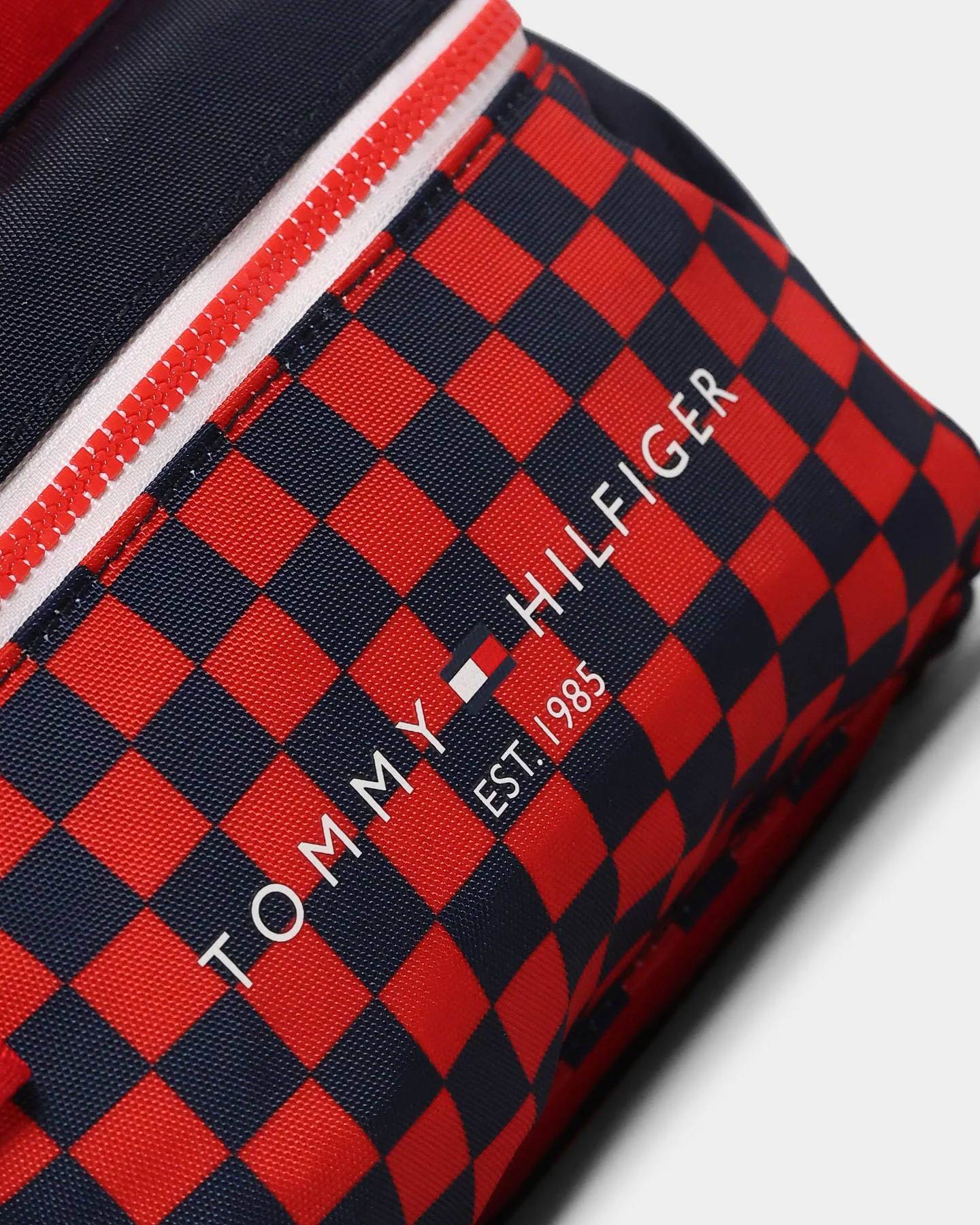 Tommy Hilfiger Kids' TH Establishd Logo Backpack Red Check - Image 7