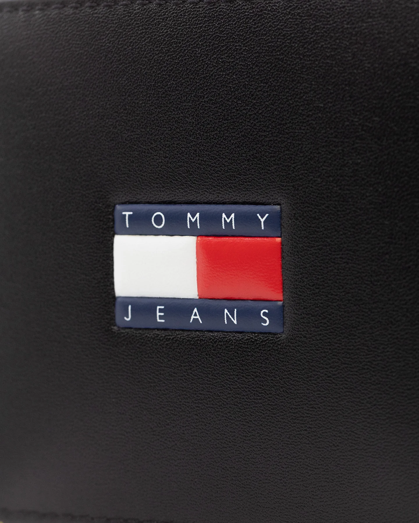 Tommy Jeans Heritage Leather Credit Card & Coin Wallet Black - Image 3