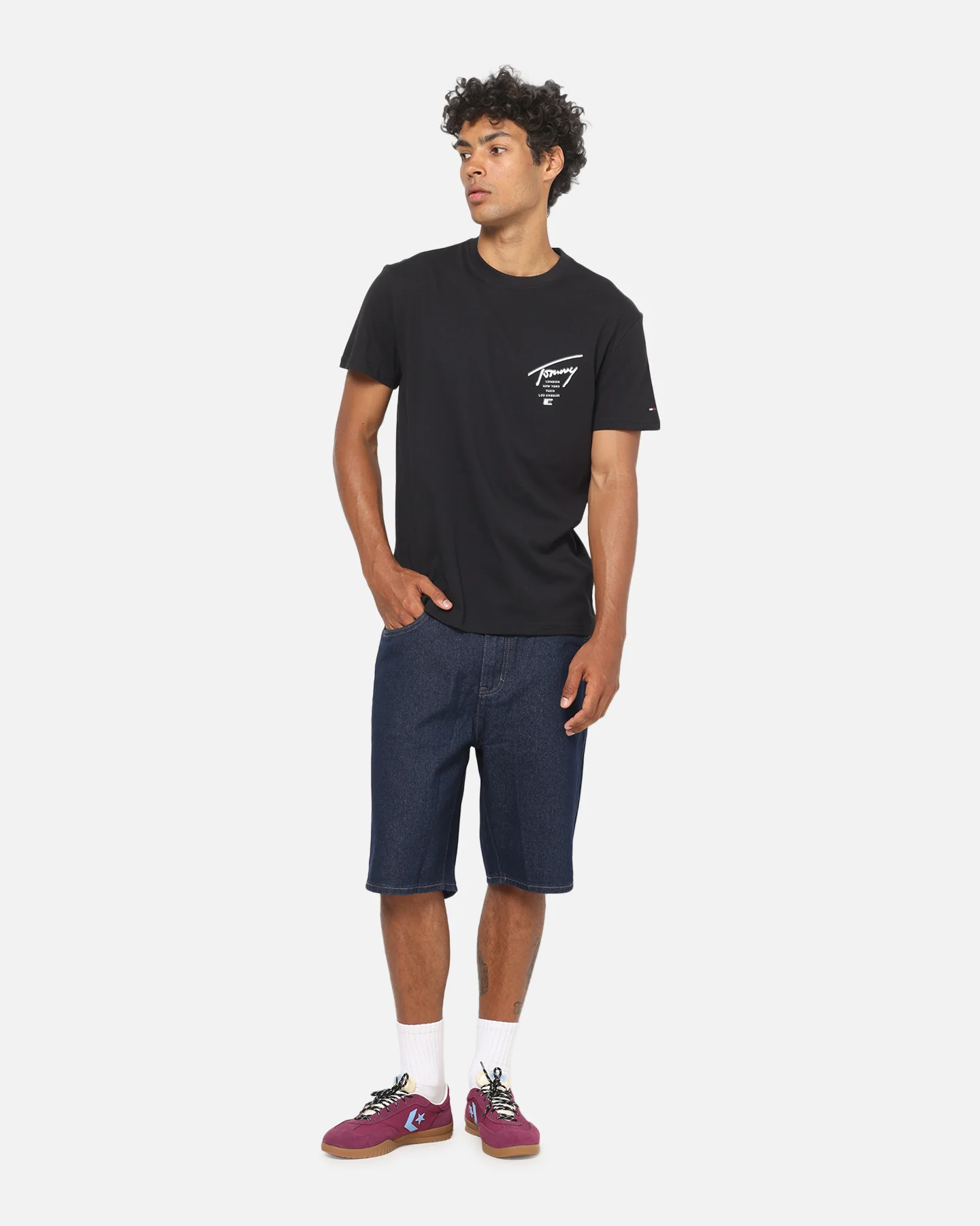 Tommy Jeans Regular Sign City T-Shirt Black - Image 4