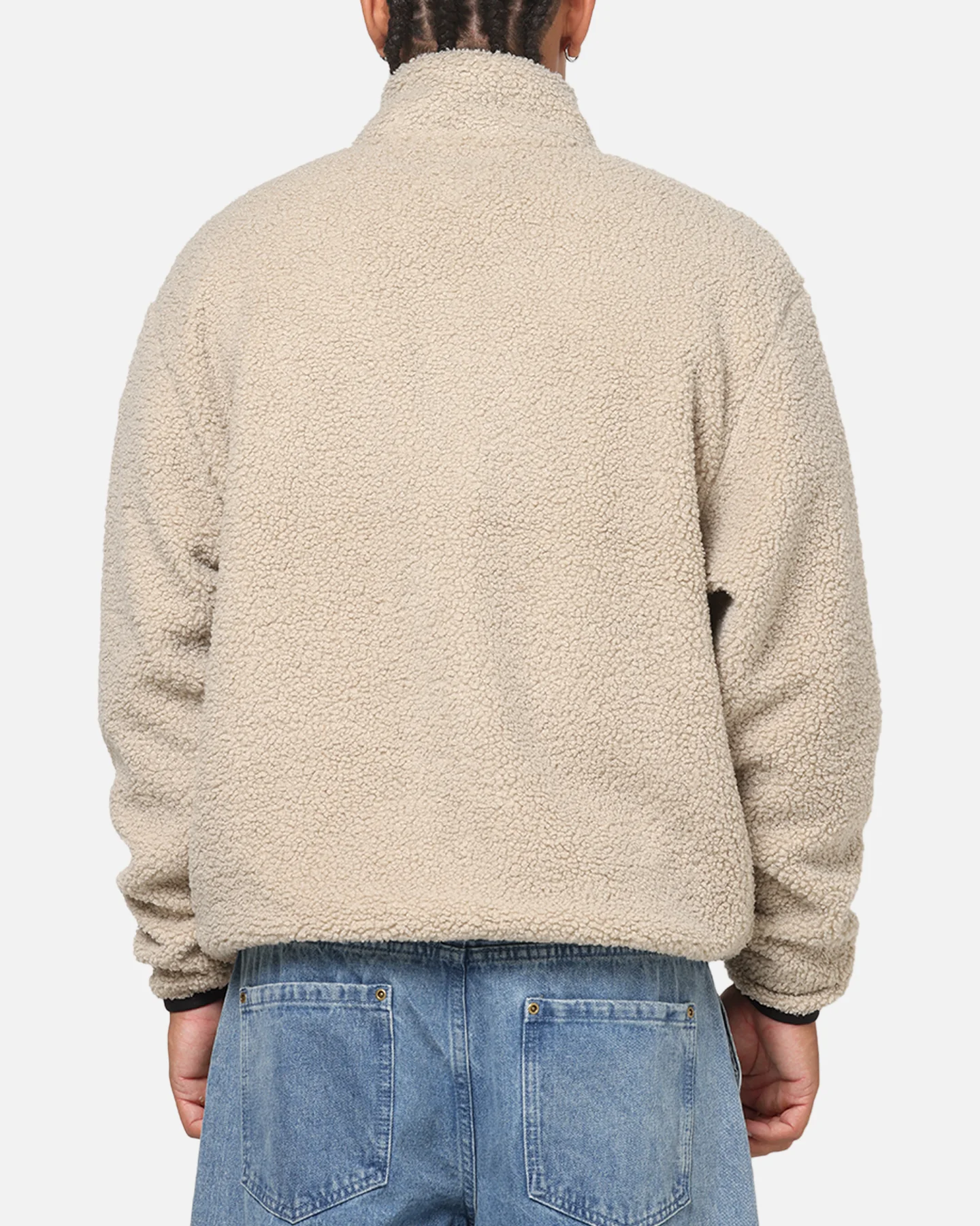 Tommy Jeans Relaxed Badge Zip Through Jacket Beige - Image 3
