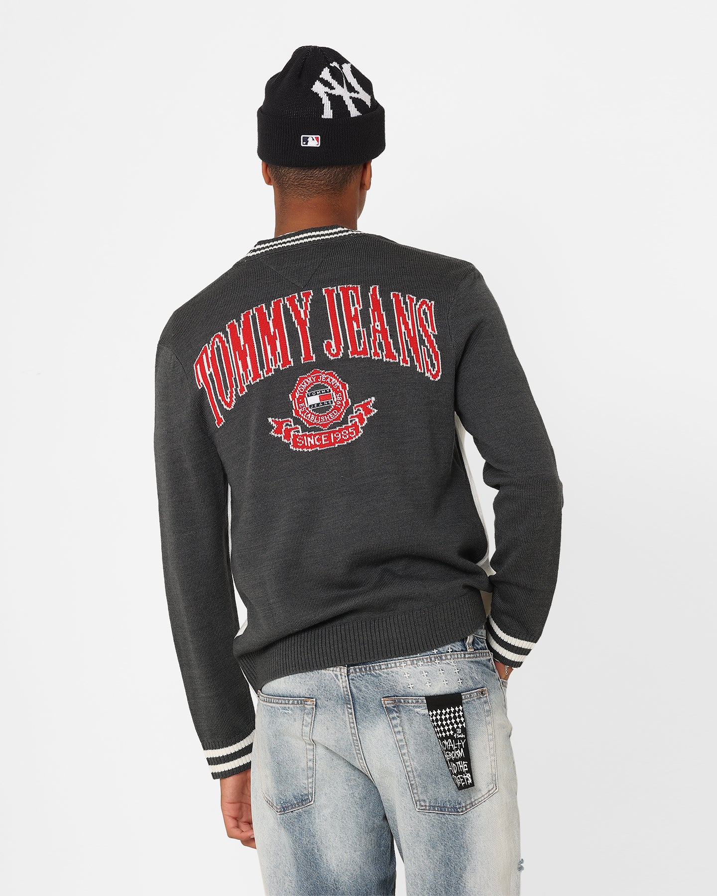 Tommy Jeans Relaxed Collegiate Cardigan Black/Multi - Image 2