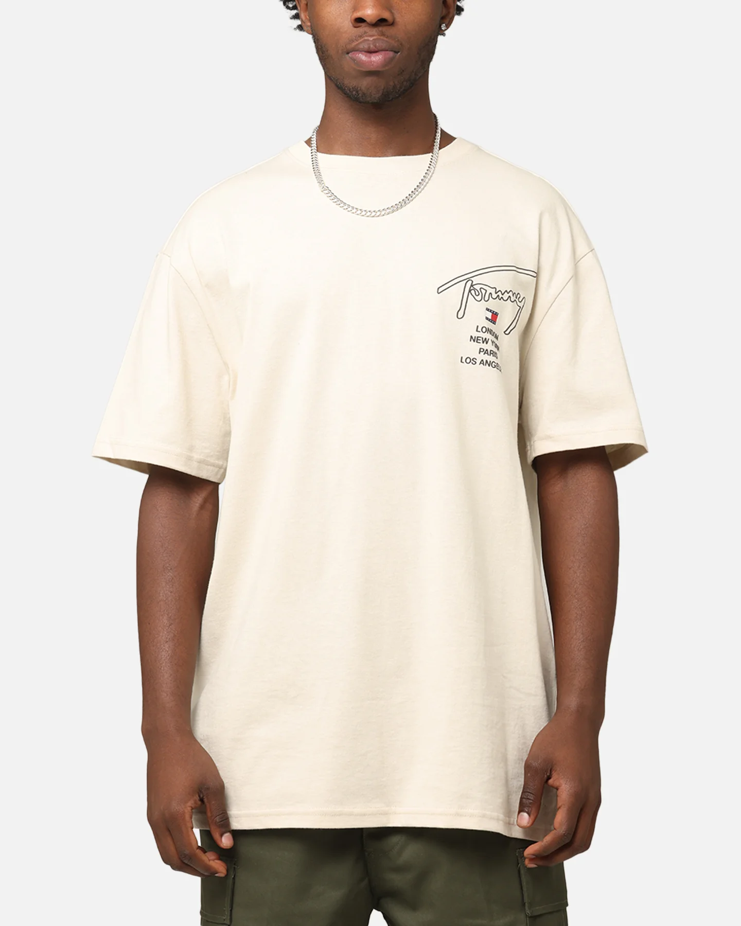 Tommy Jeans TJM City Twist T-Shirt Newsprint - Image 2