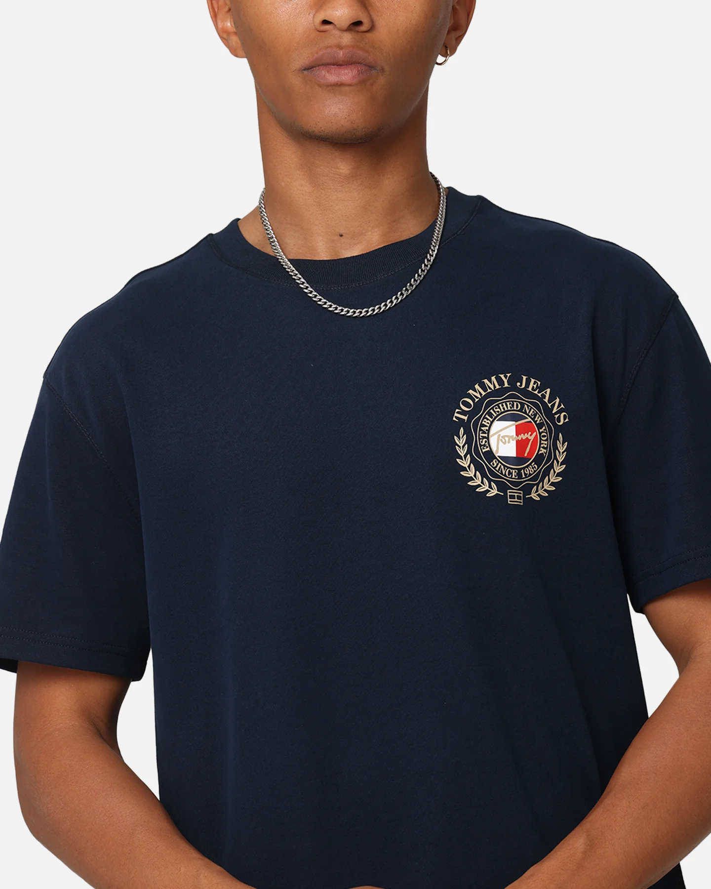 Tommy Jeans TJM Prep Explorer Luxe T-Shirt Dark Night Navy - Image 7