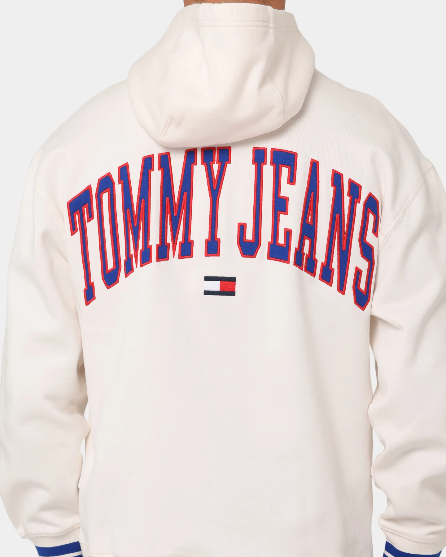 Tommy Jeans TJM Relaxed Collegiate Hoodie Ancient White - Image 5
