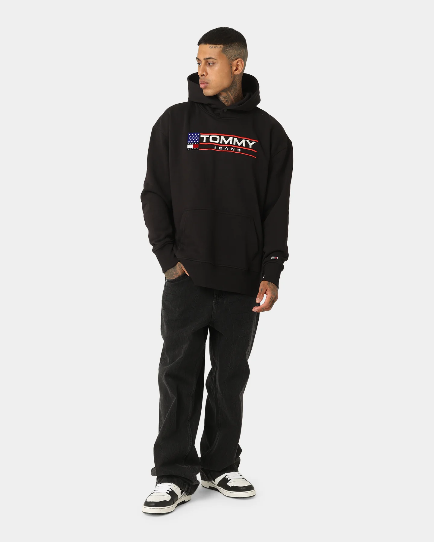 Tommy Jeans TJM Relaxed Modern Sport Hoodie Black - Image 2