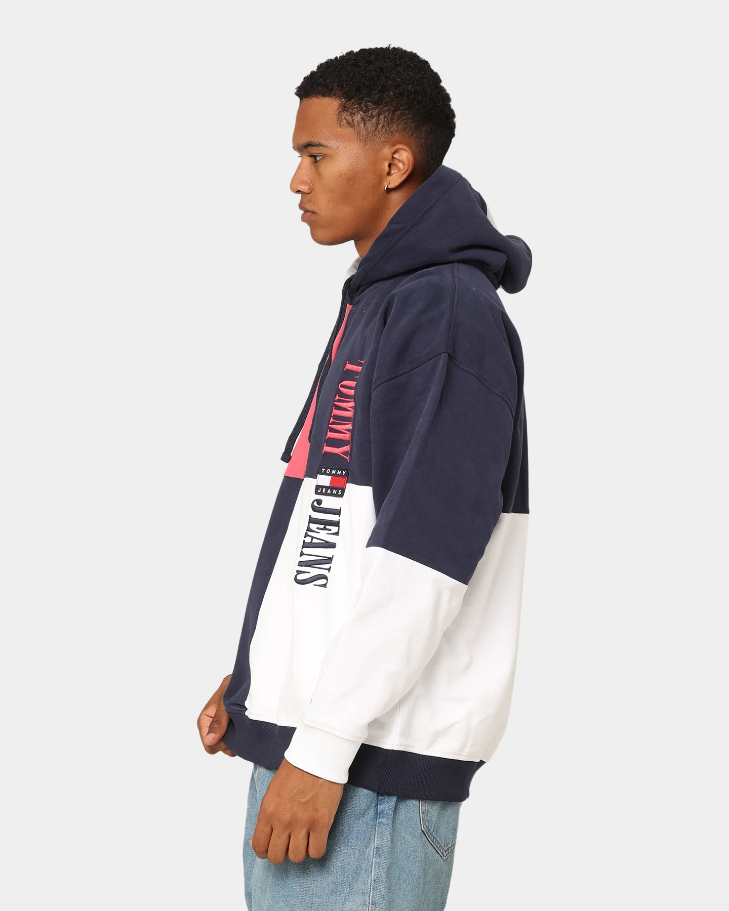 Tommy Jeans TJM Skater Archive Block Hoodie Twilight Navy - Image 6