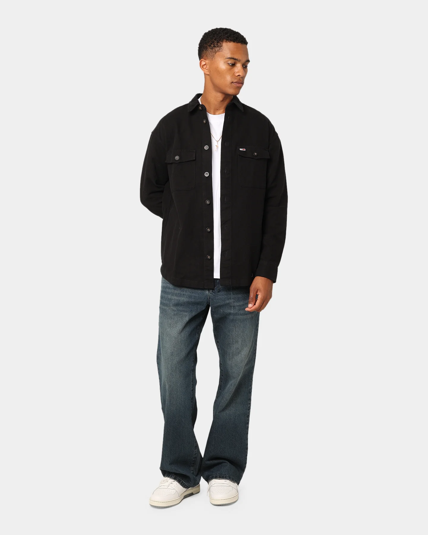Tommy Jeans TJM Soft Casual Overshirt Black - Image 2