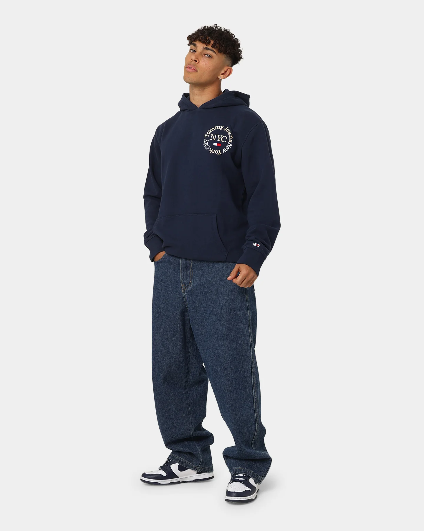 Tommy Jeans TJM Timeless Circle Hoodie Twilight Navy - Image 2