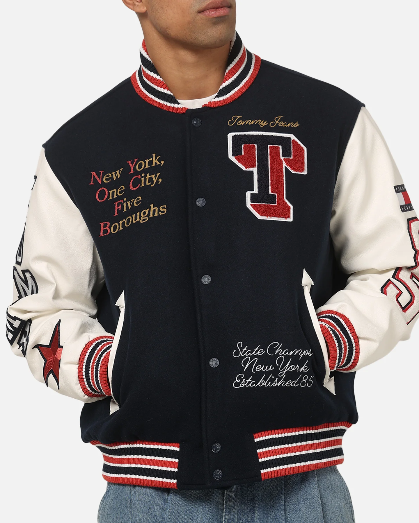 Tommy Jeans Varsity Badge Jacket Navy - Image 7