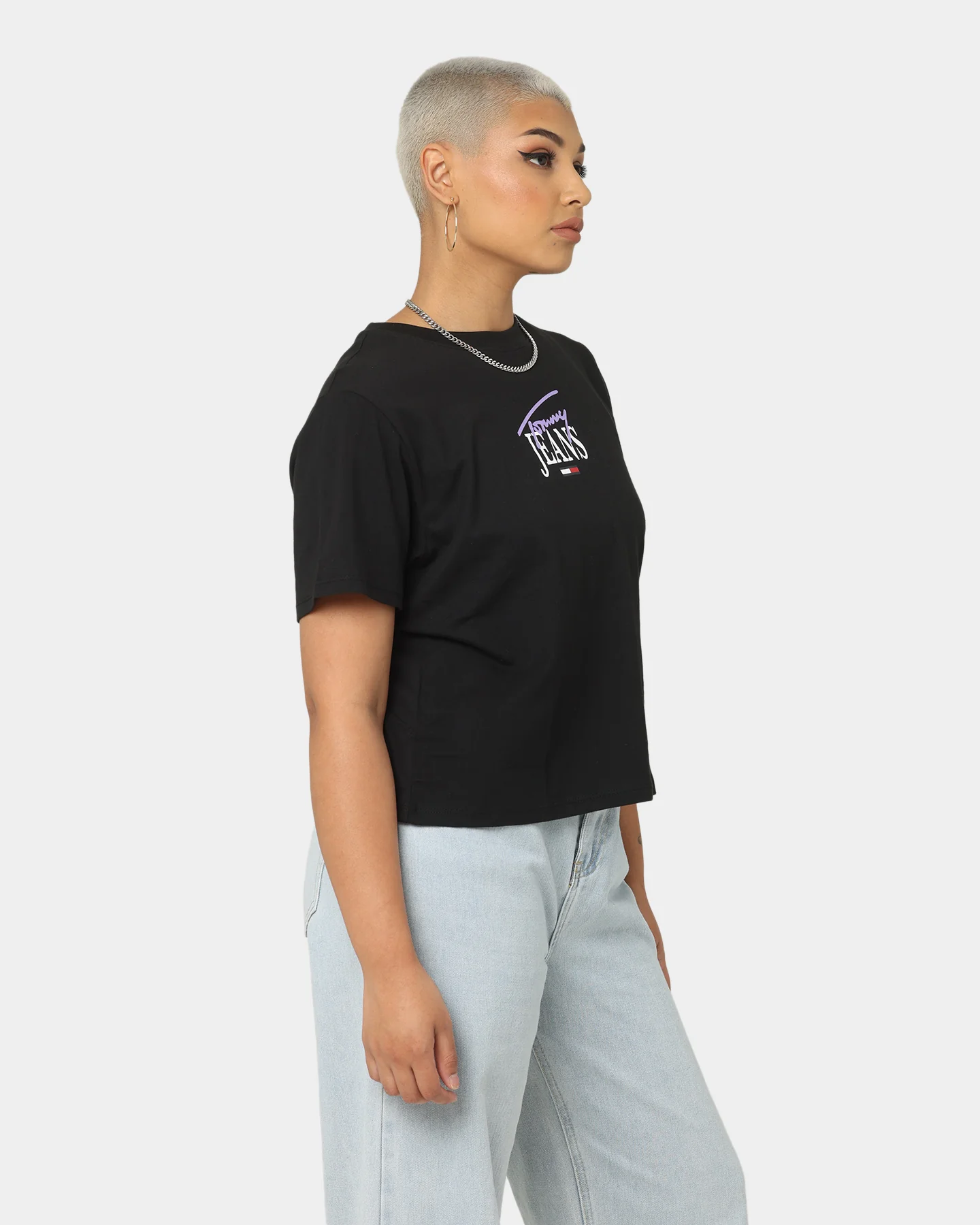 Tommy Jeans Women's TJW Classic Logo 1 Short Sleeve T-Shirt Black - Image 5