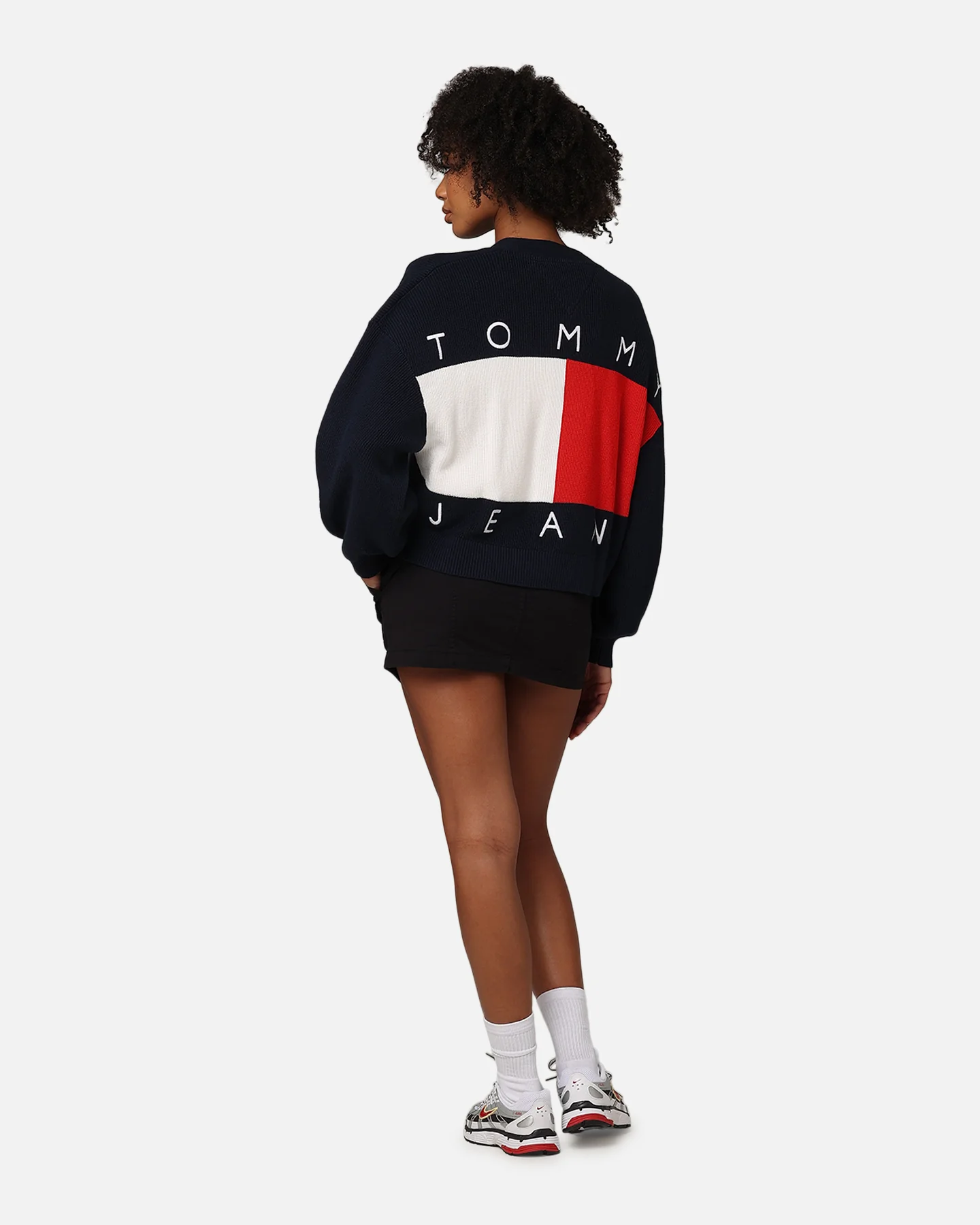 Tommy Jeans Women's TJW Flag Badge Cardigan Dark Night Navy - Image 3