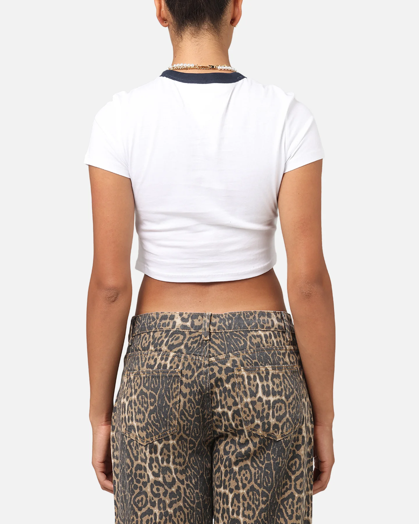 Tommy Jeans Women's TJW Slim Cropped Block T-Shirt White - Image 3