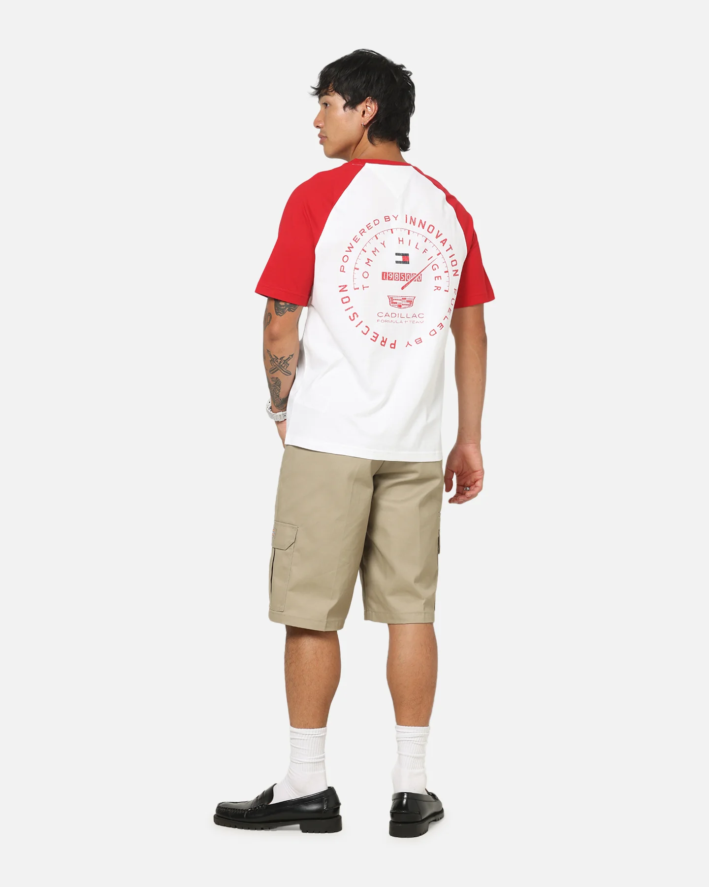 Tommy Hilfiger X Cadillac Formula 1 Team Speedometer T-Shirt White/Red - Image 3