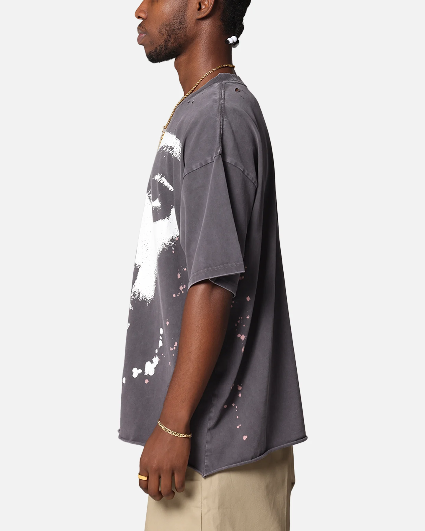Tupac Blessed T-Shirt Washed Black - Image 5