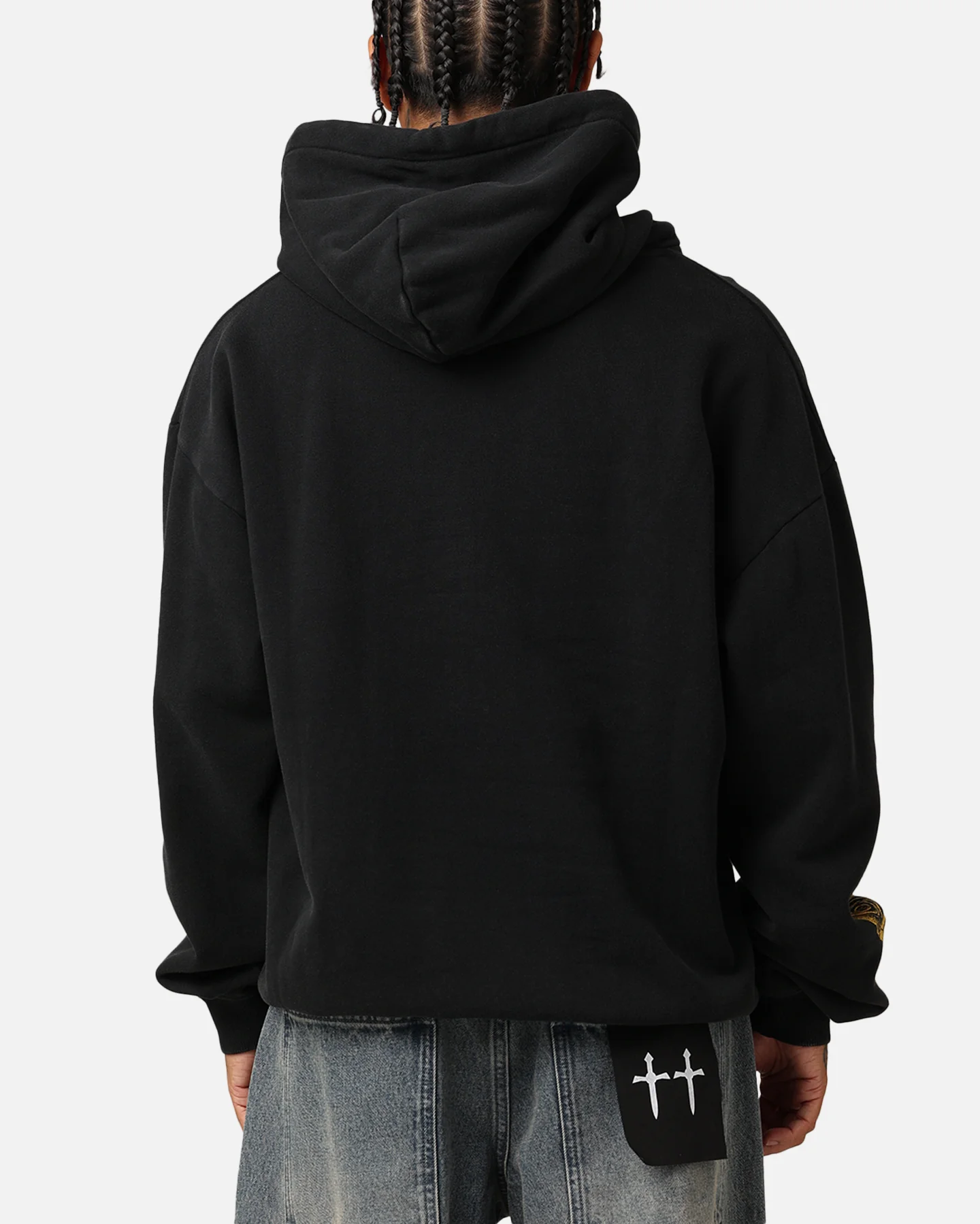 Tupac Thug Life Rose Hoodie Washed Black - Image 3