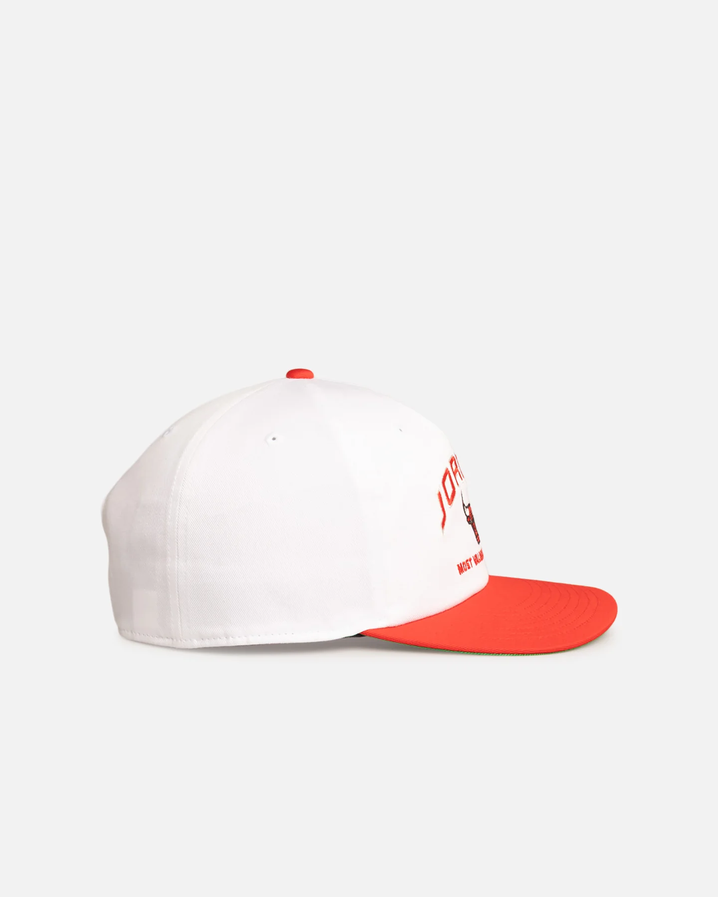 Jordan Chicago Bulls Jordan Pro Unstructured Flat Bill Snapback White/Red - Image 4